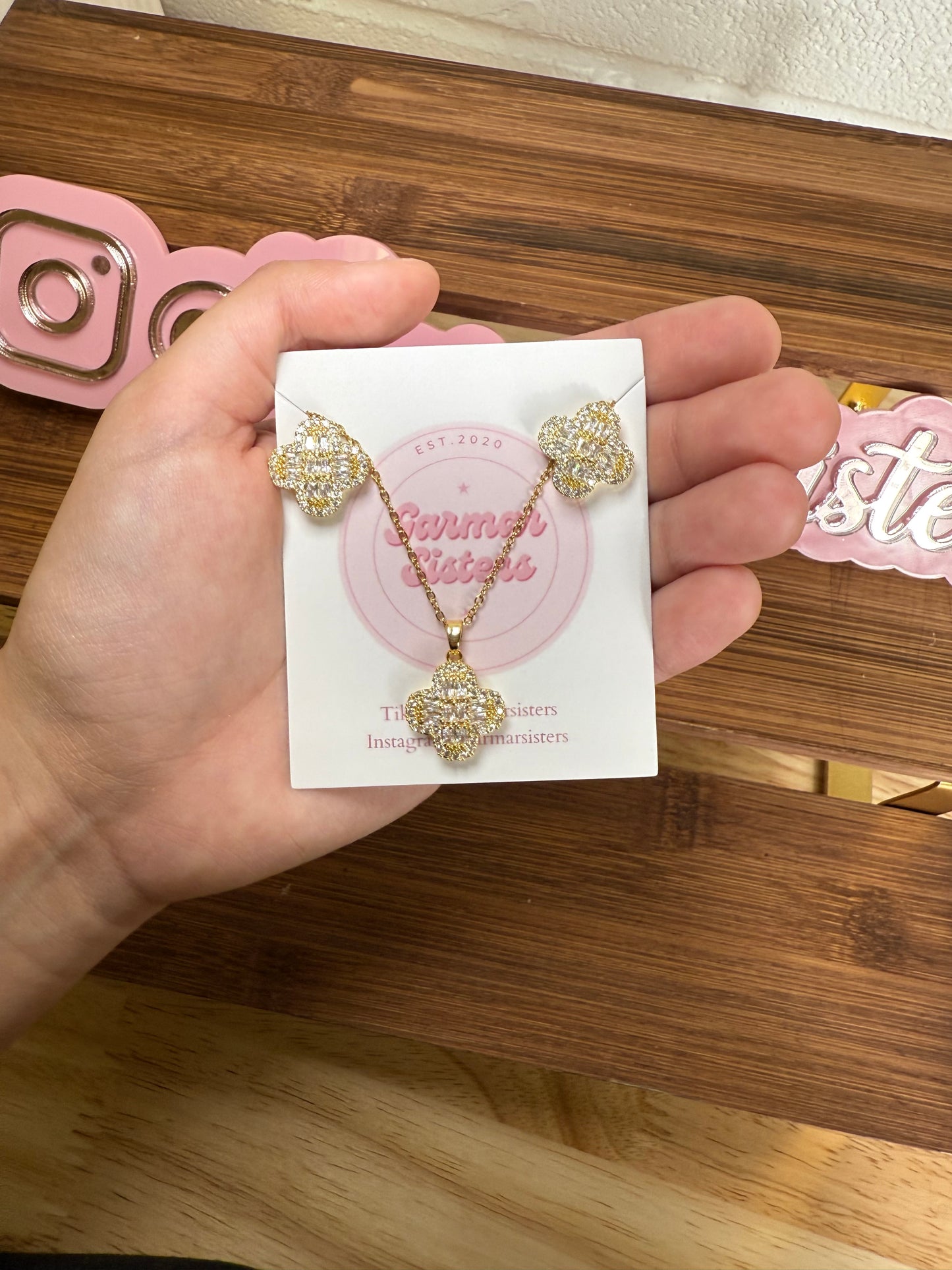Clover Necklace/Earring Sets