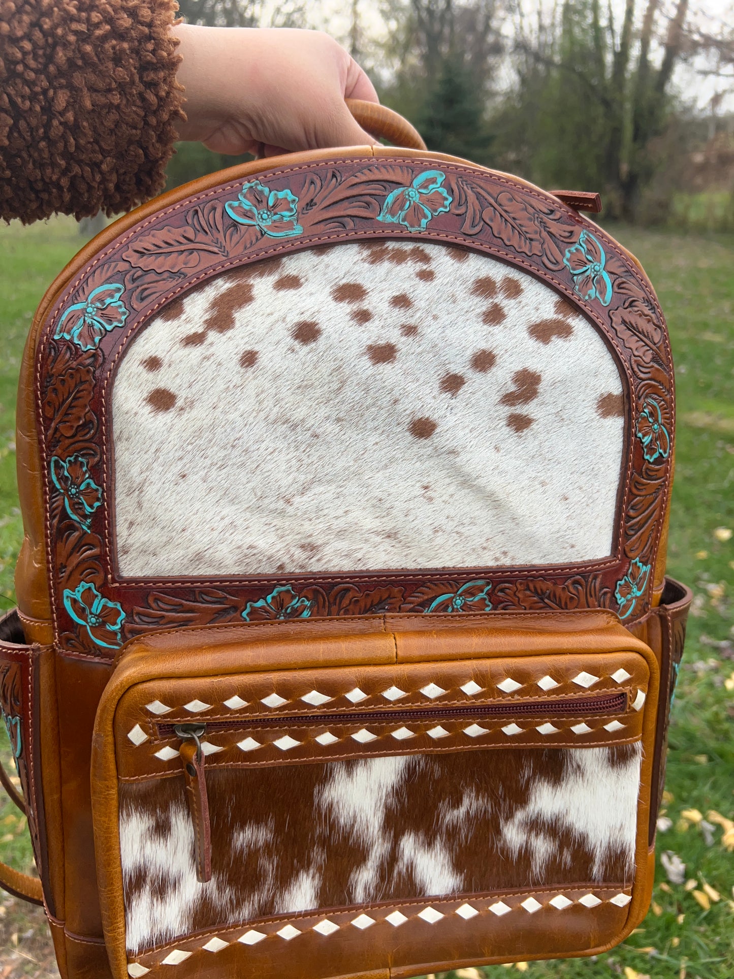 Cowhide Backpack