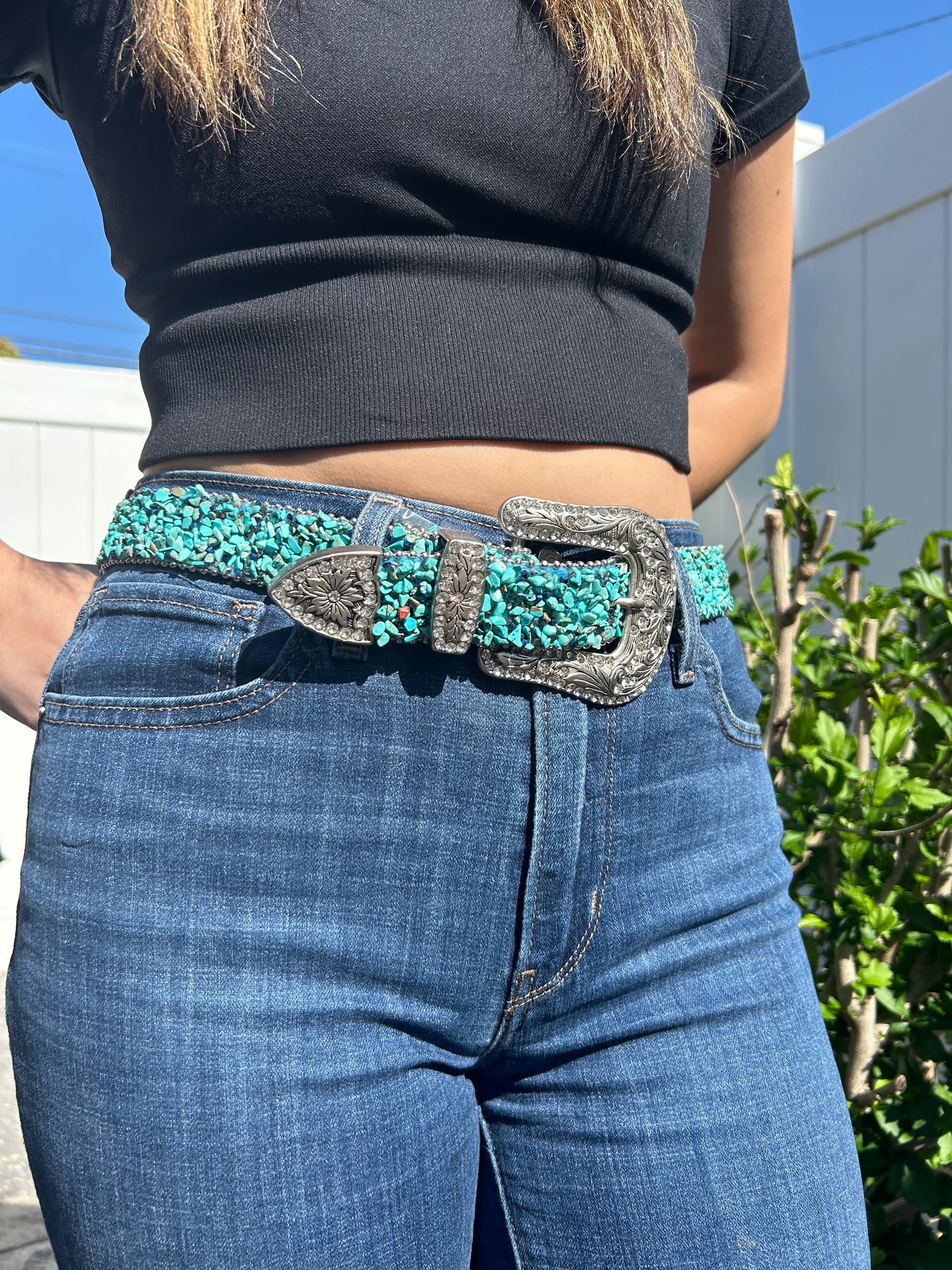 Rhinestone Beaded Western Belts