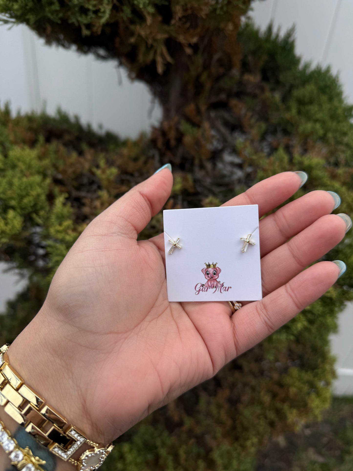 925 Silver Gold Cross
