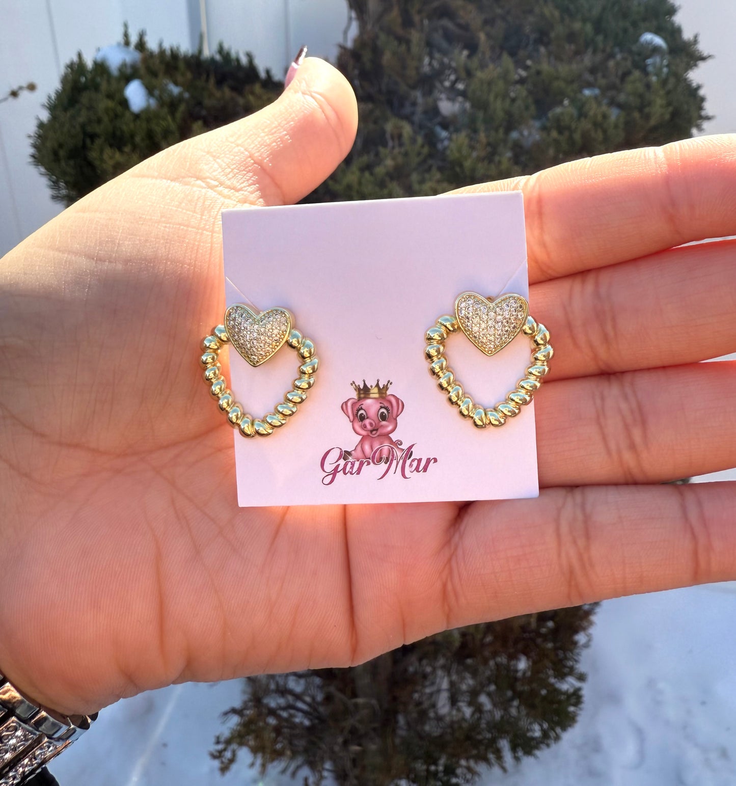 Gold Double Studs