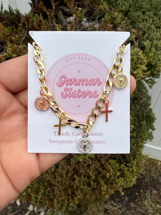 Virgen/Cross Bracelet