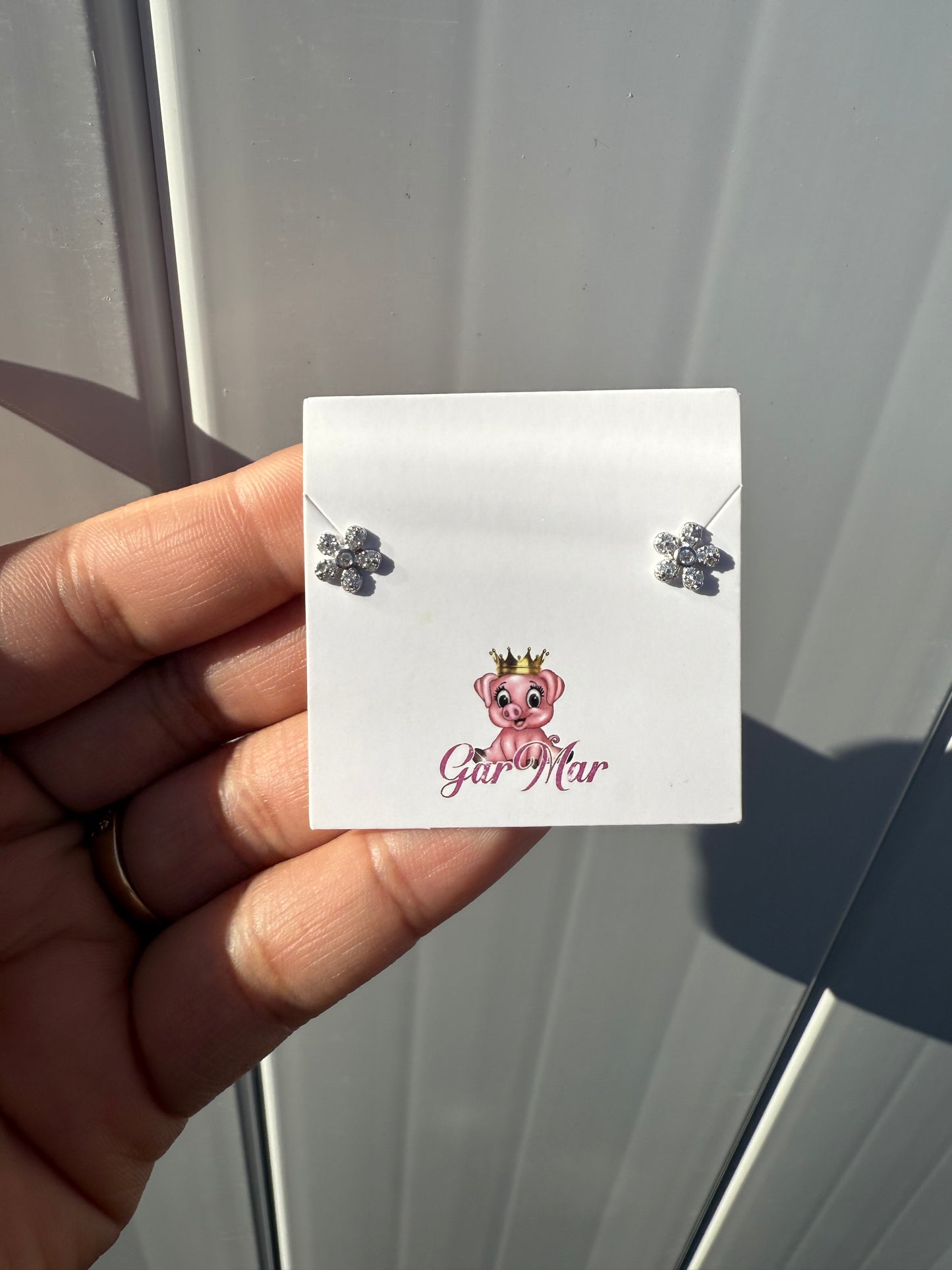 925 Silver Mini Flower Studs