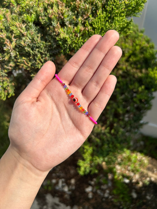 Hot Pink Eye Bracelet