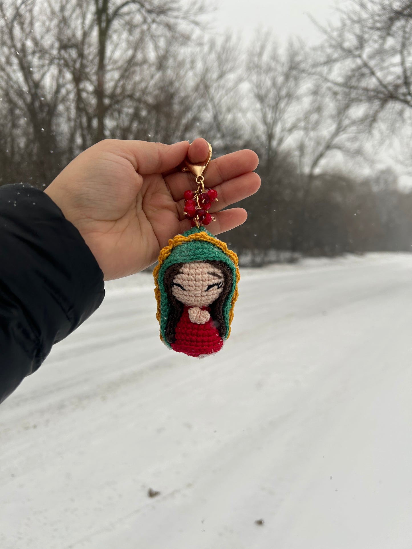 Virgencita Crochet Keychain