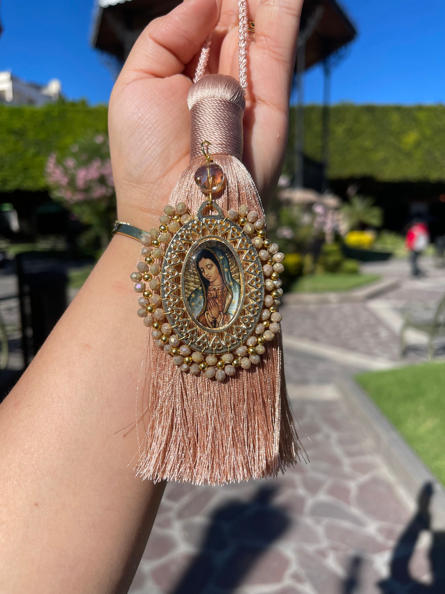 Rose Gold Tassel Virgencita Home Blessing