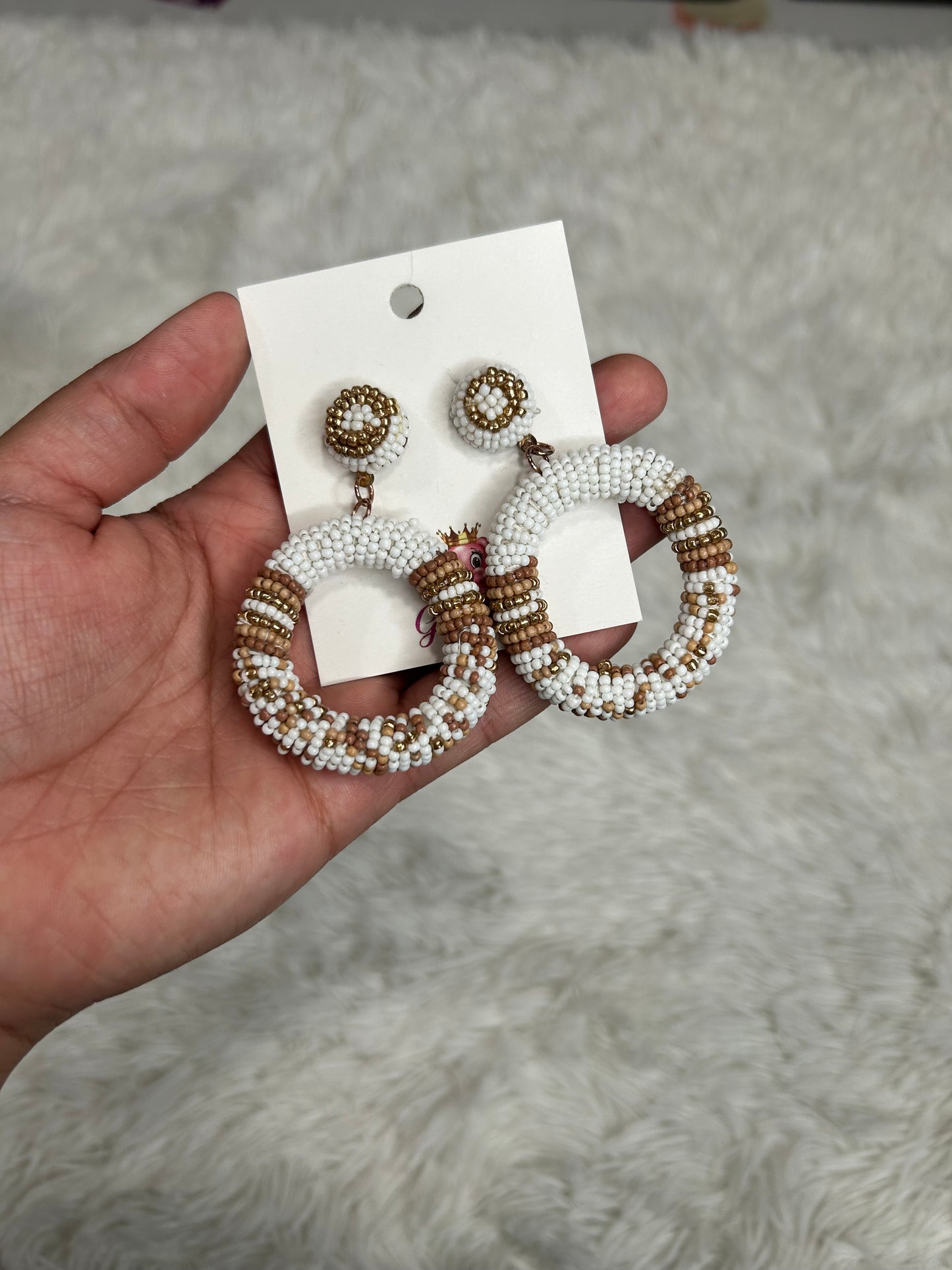 Beaded Boho Statement Earrings