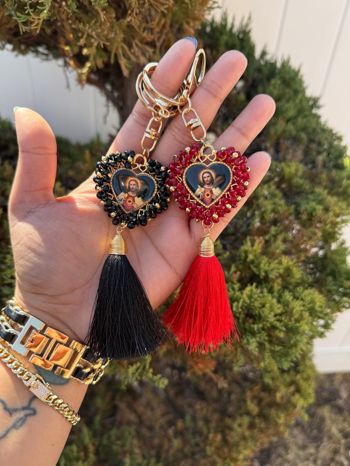 Heart Sagrado Corazón Keychains