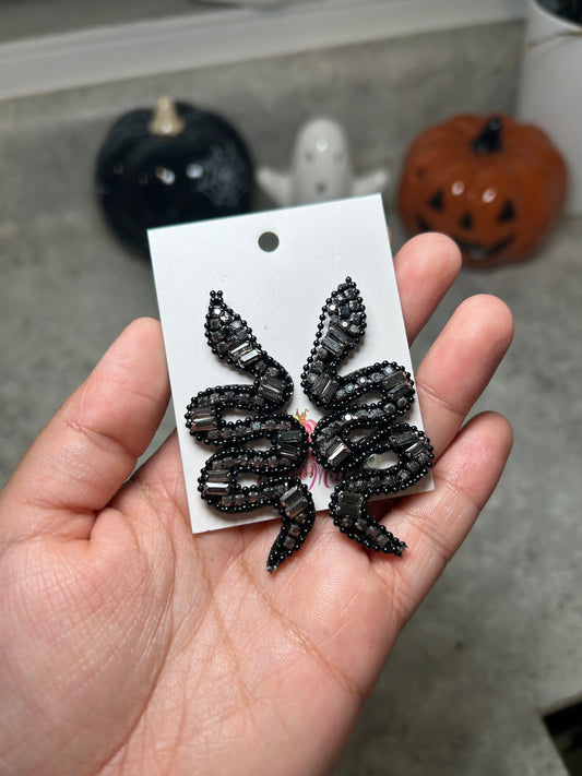 Black Snake Earrings