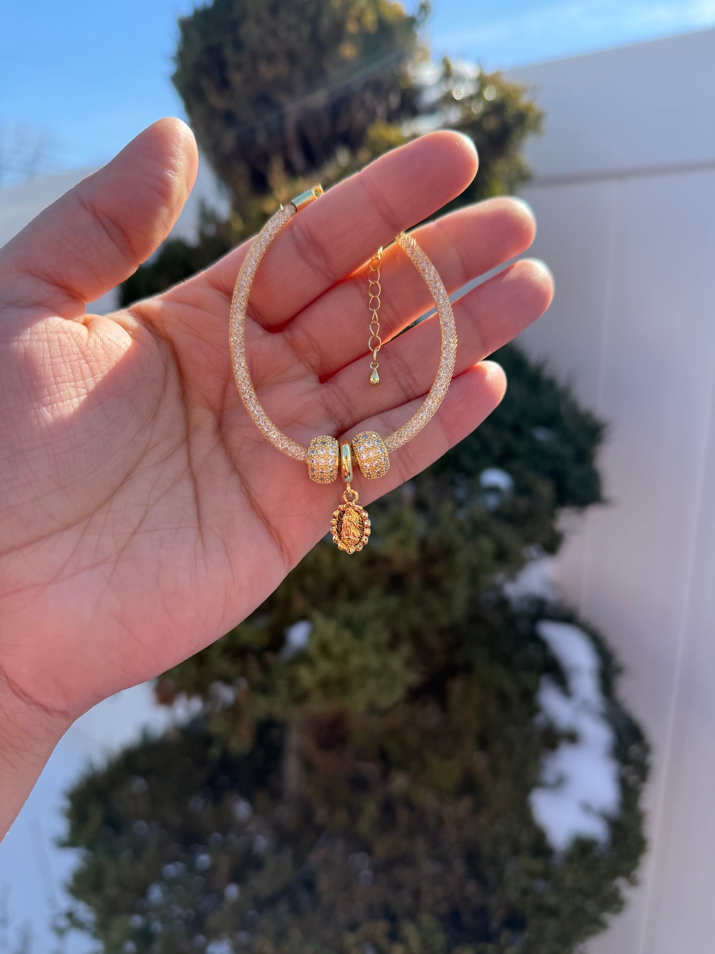 Virgen Charm Sparkling Bracelet