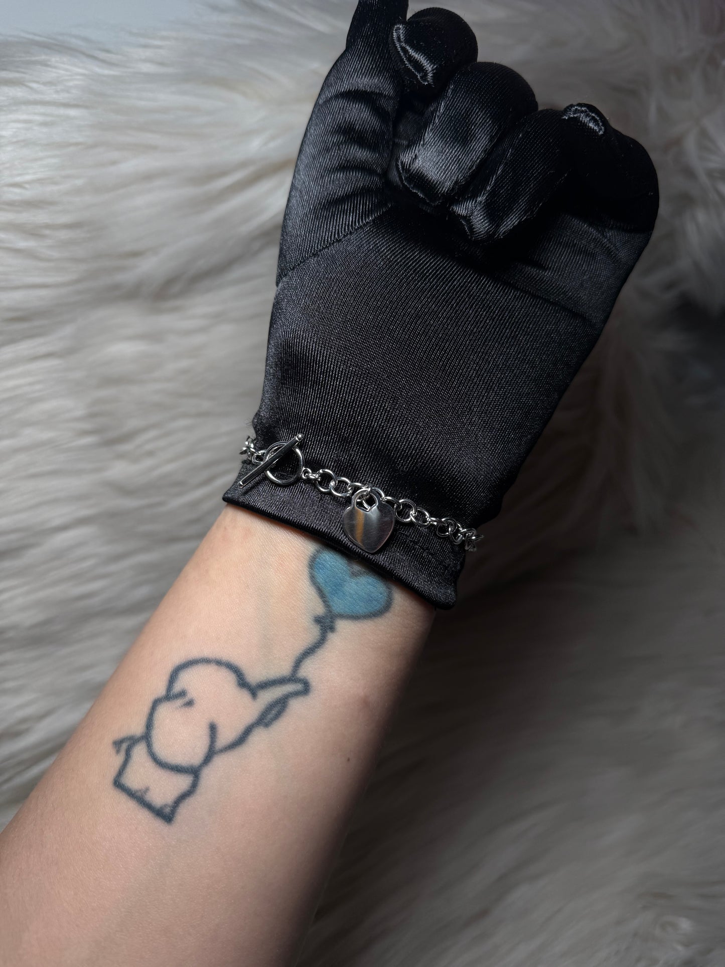 925 Silver Small Heart Bracelet