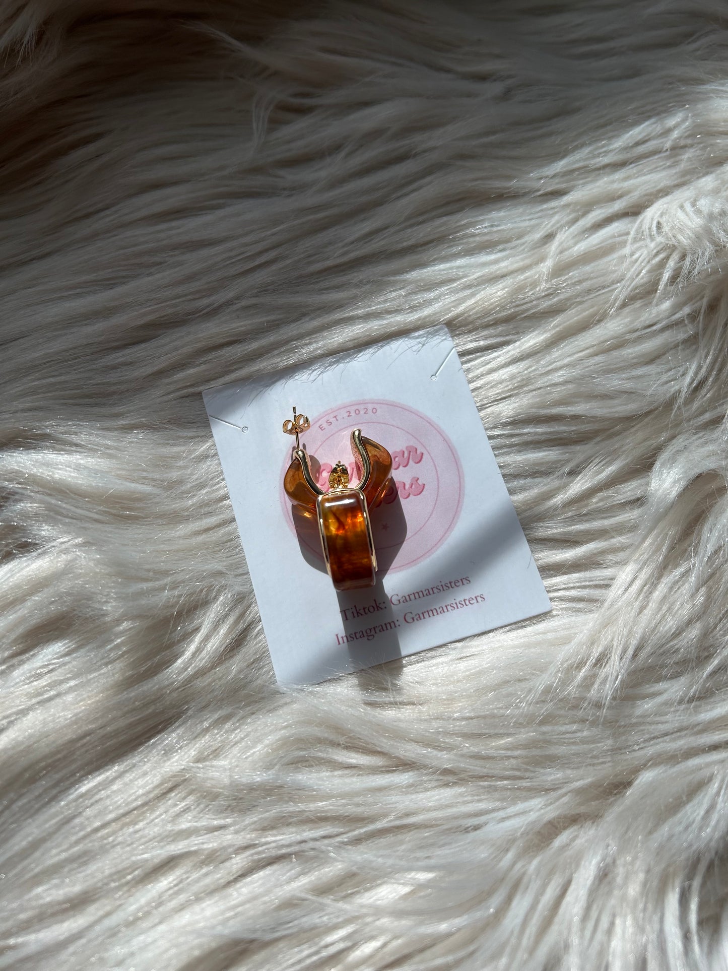 Marble Rectangle Cuff Hoops