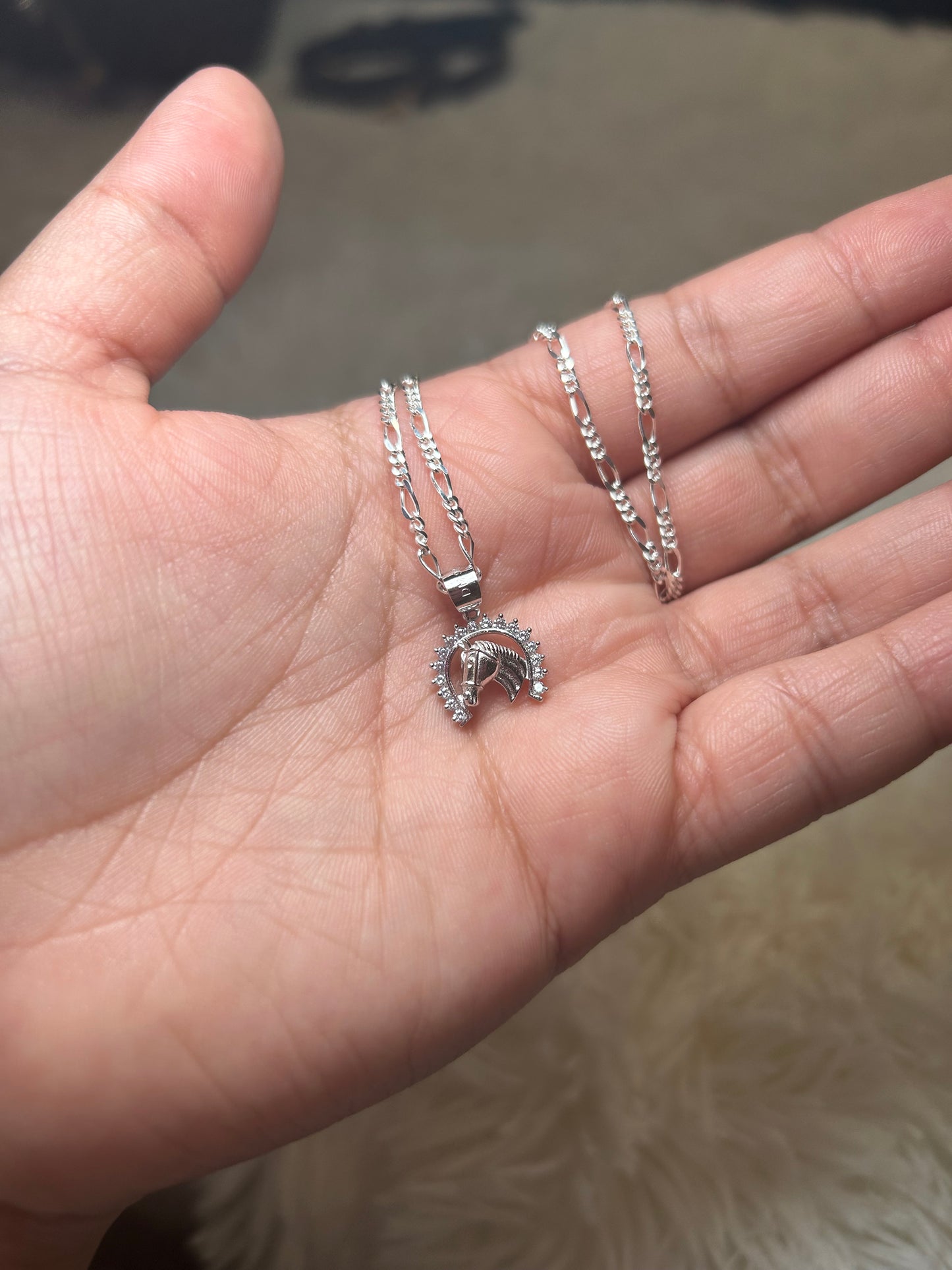 925 Silver Kid Horseshoe Necklace