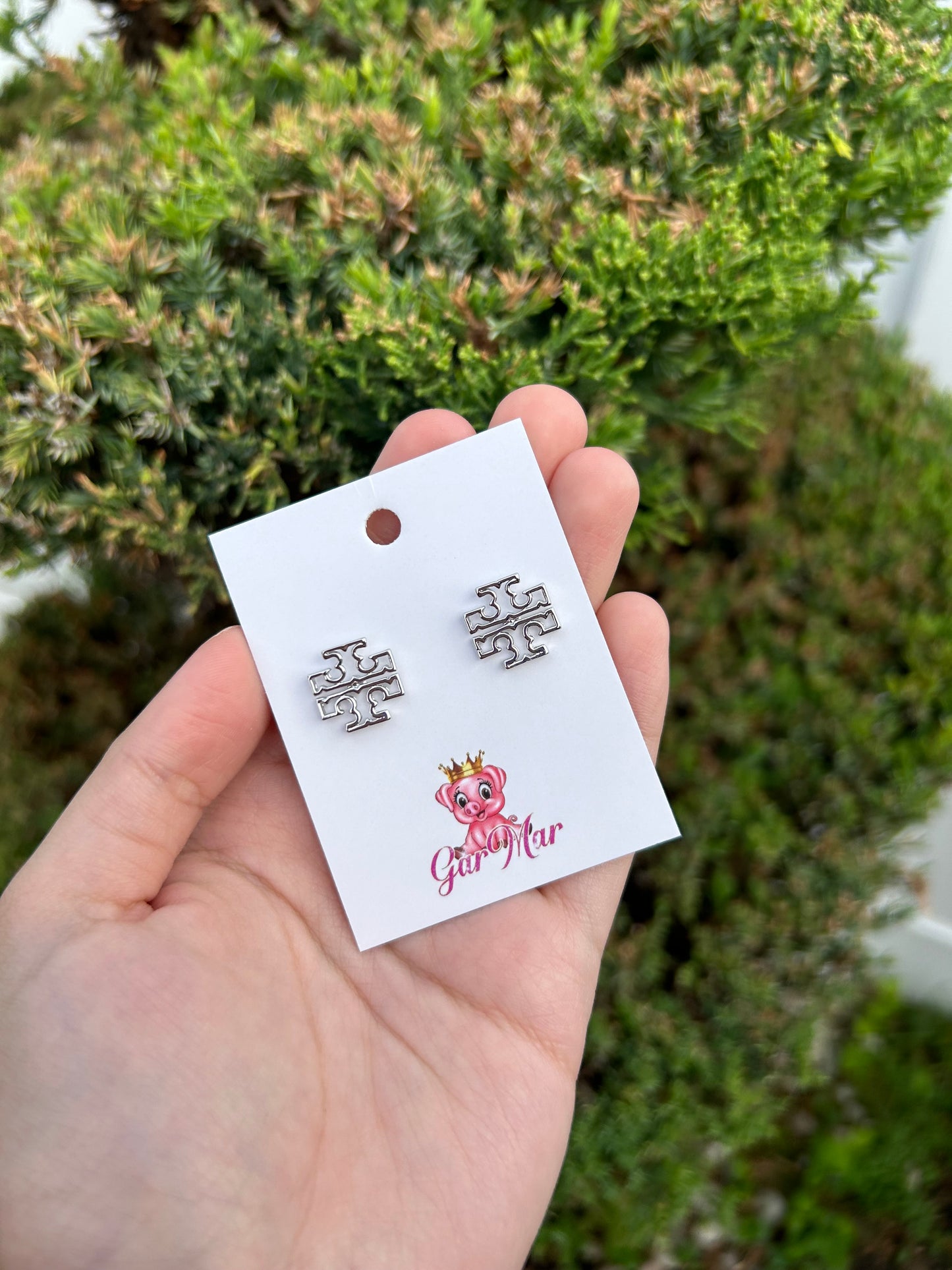 Silver T’s Earrings