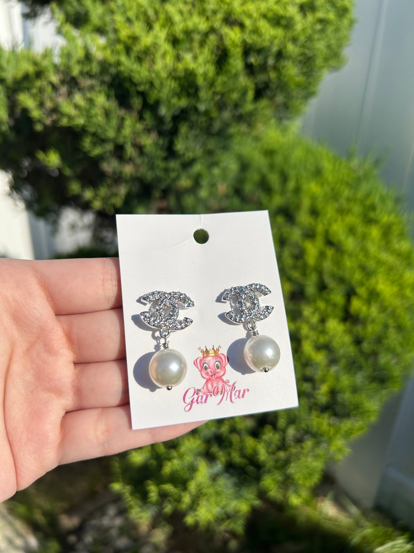 Pearl Dangle Studs