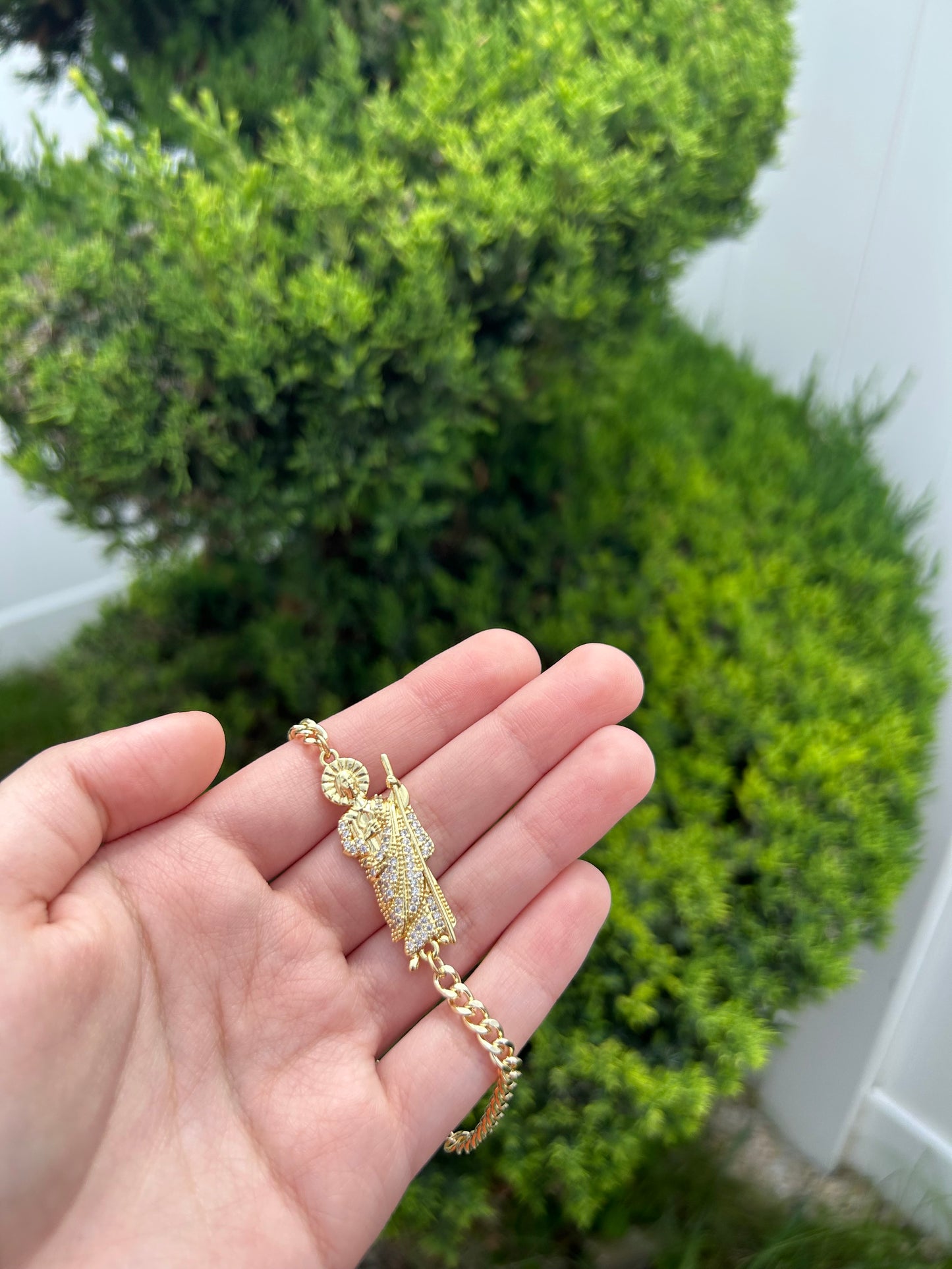 San Judas Chain Link Bracelet