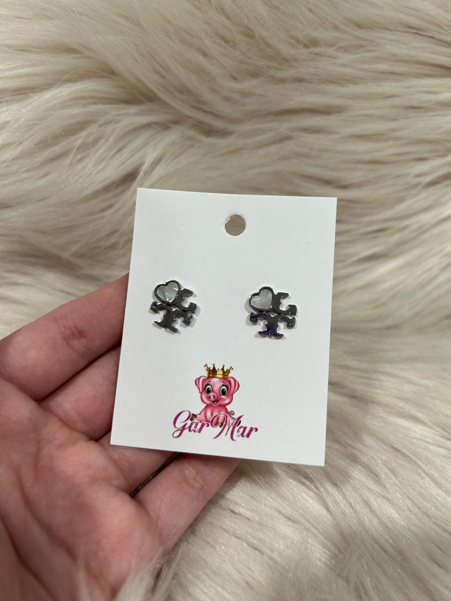 Tiny T’s Studs with Heart