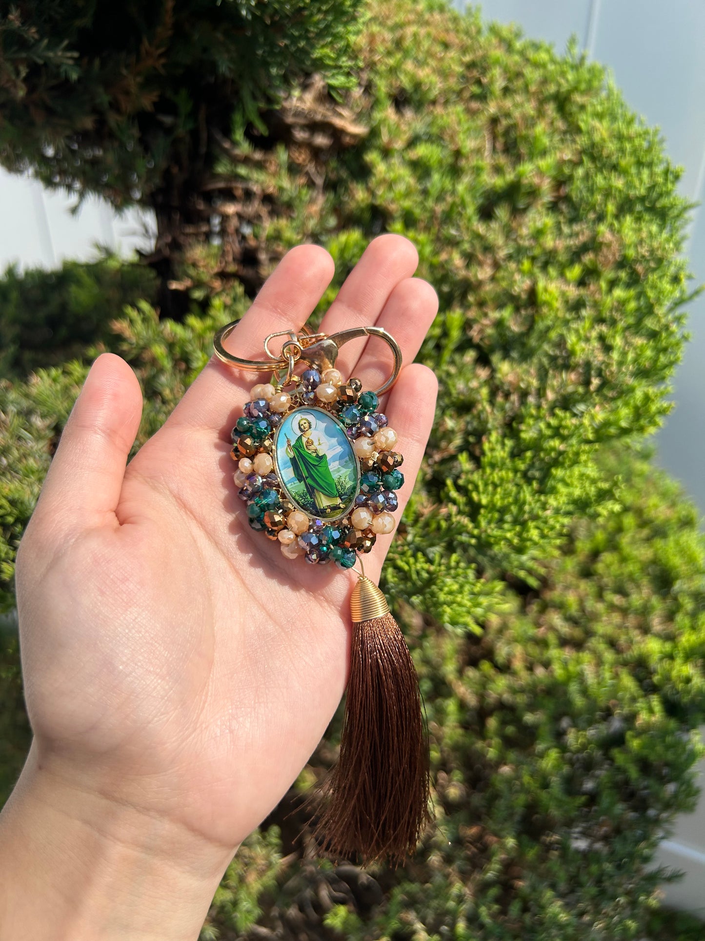 Religious Tassel Double-Sided Keychains