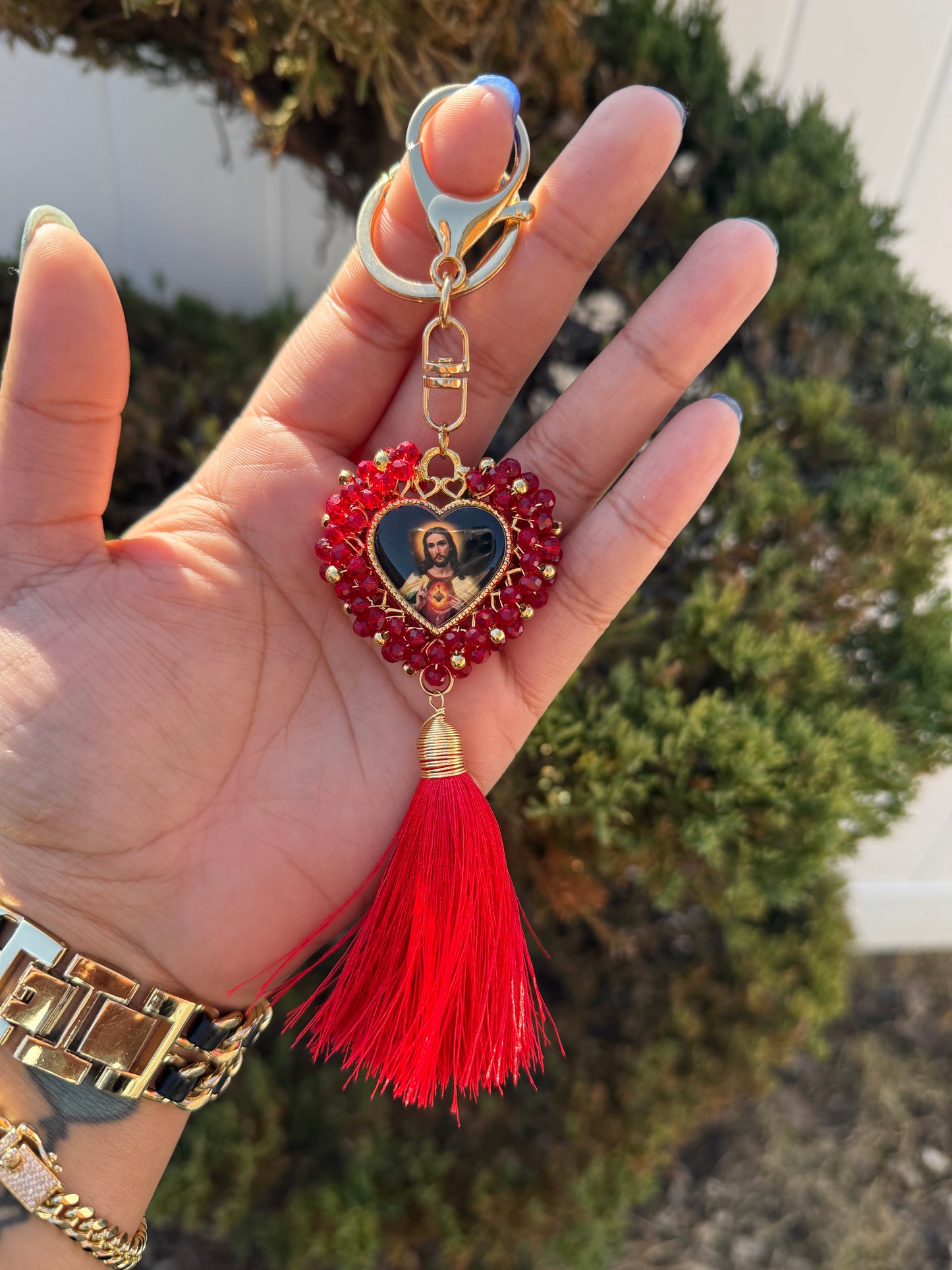 Heart Sagrado Corazón Keychains