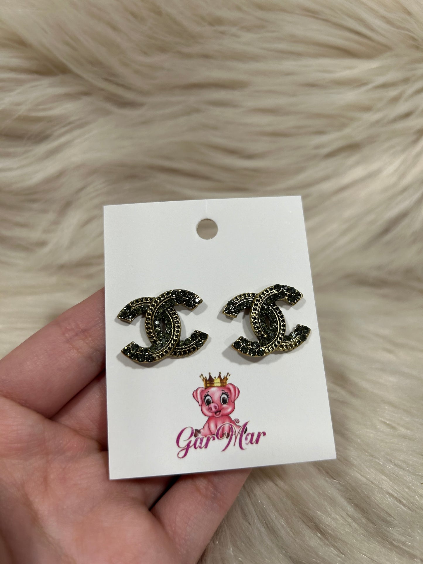 Black Cici Studs