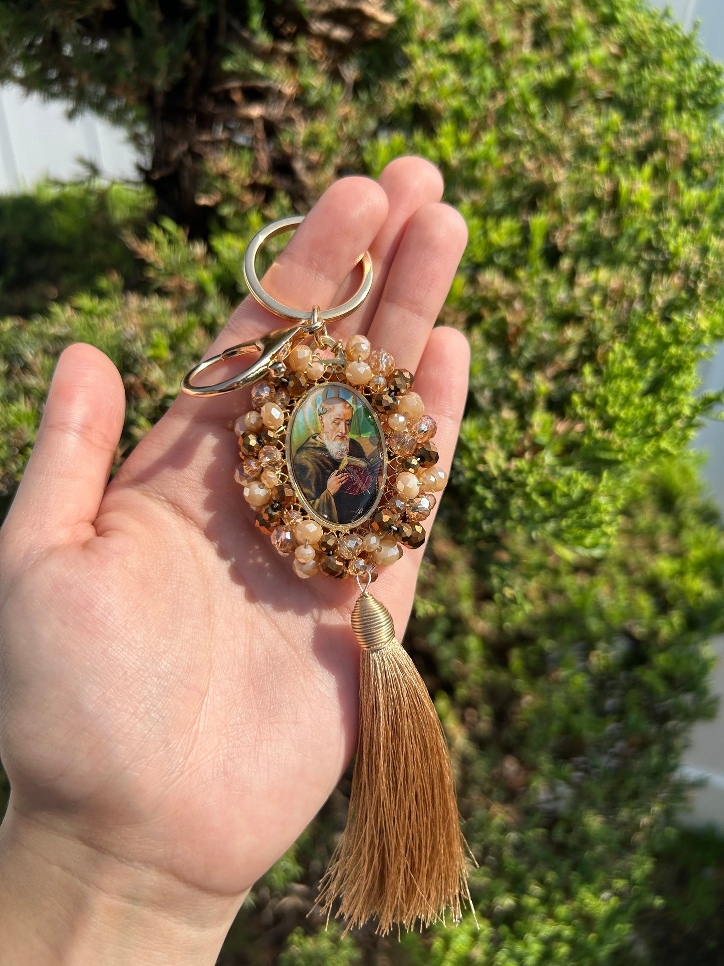 Religious Tassel Double-Sided Keychains