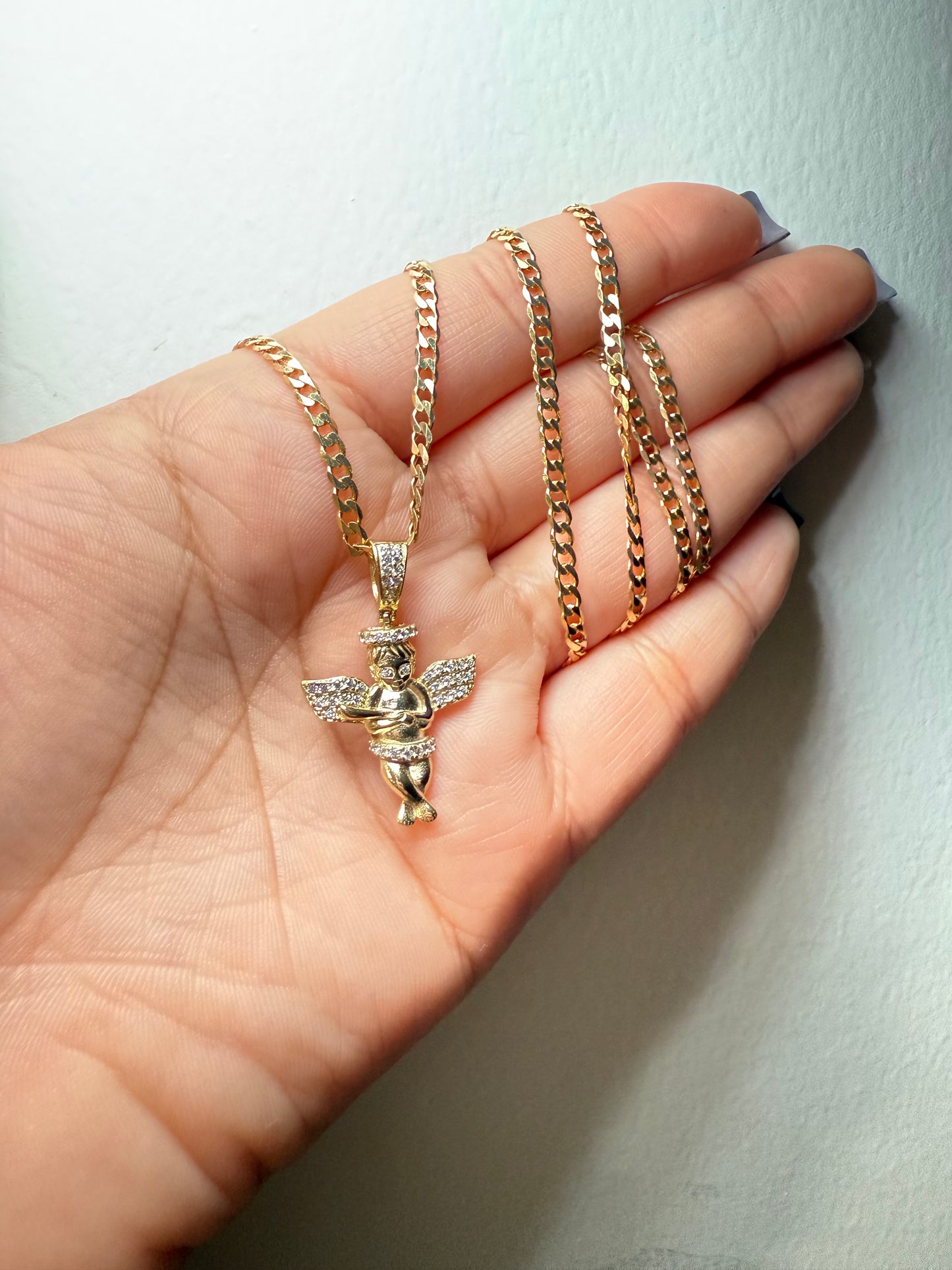 925 Silver Gold Angel