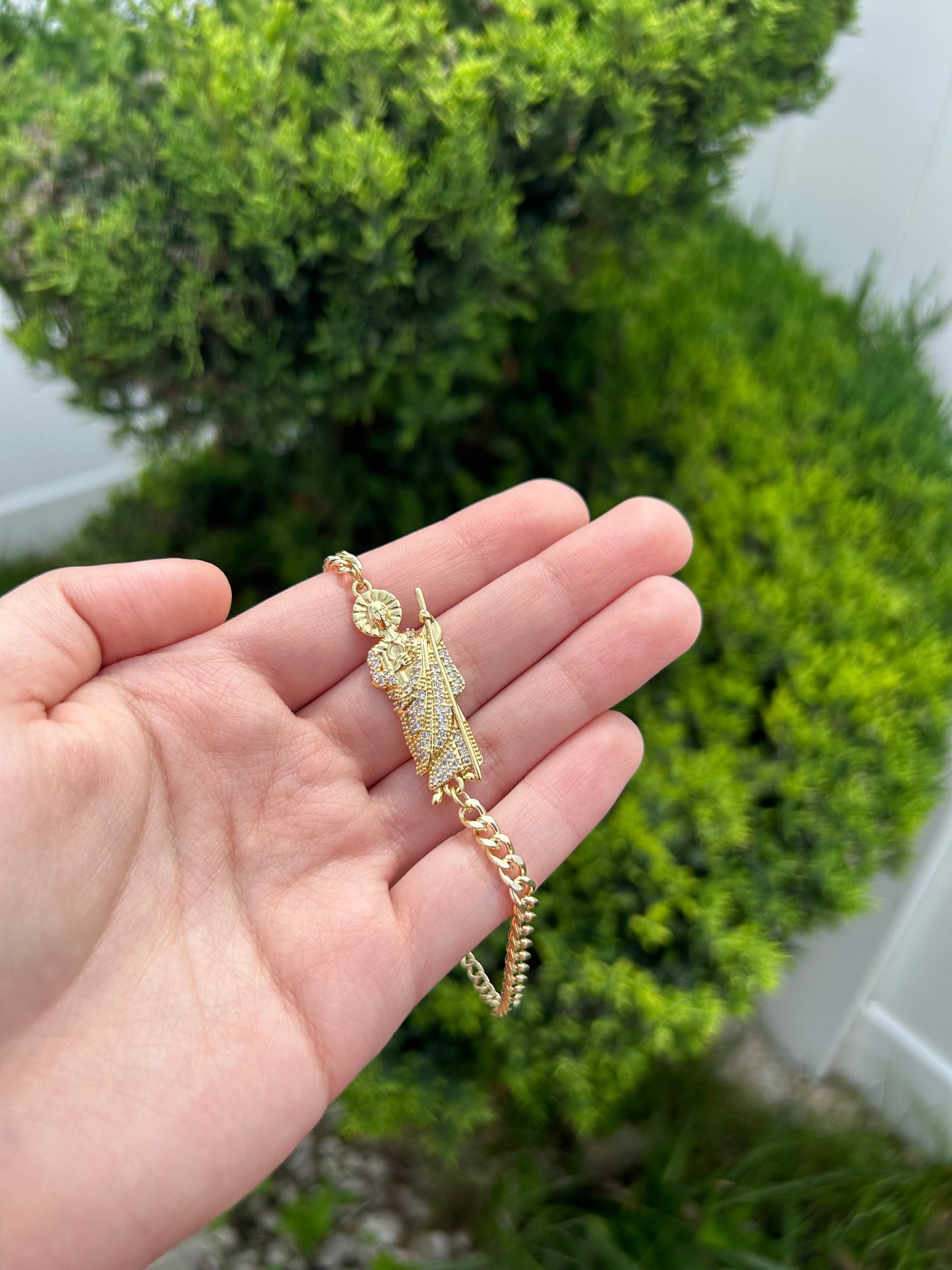 San Judas Chain Link Bracelet