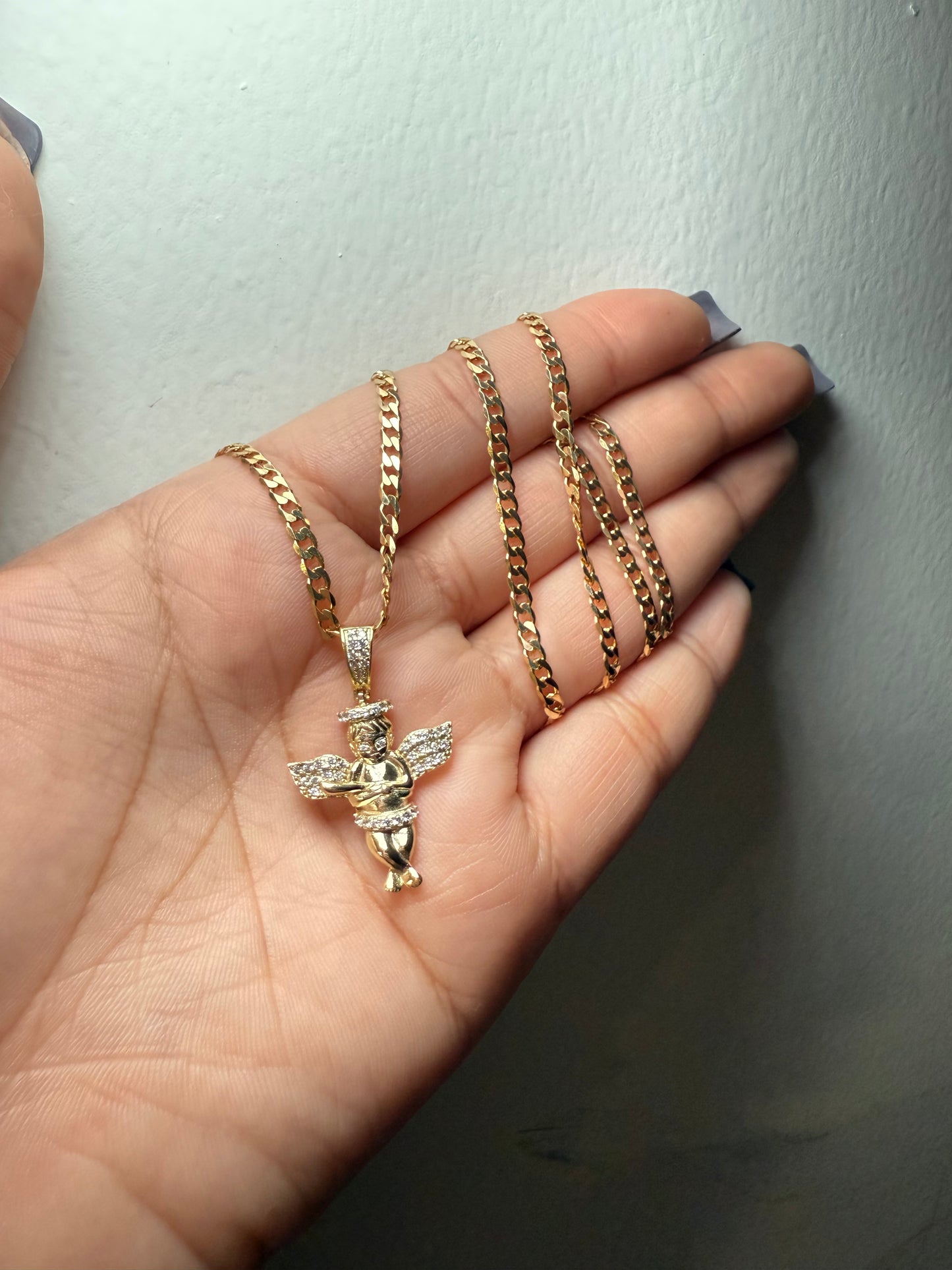 925 Silver Gold Angel