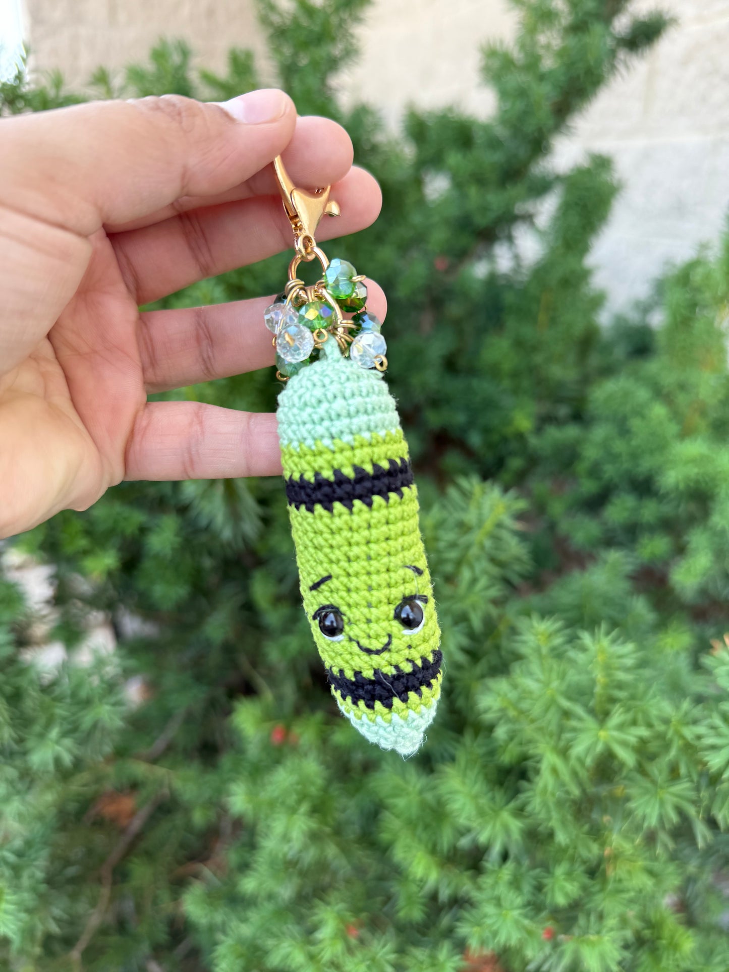 Crayon Crochet Keychain