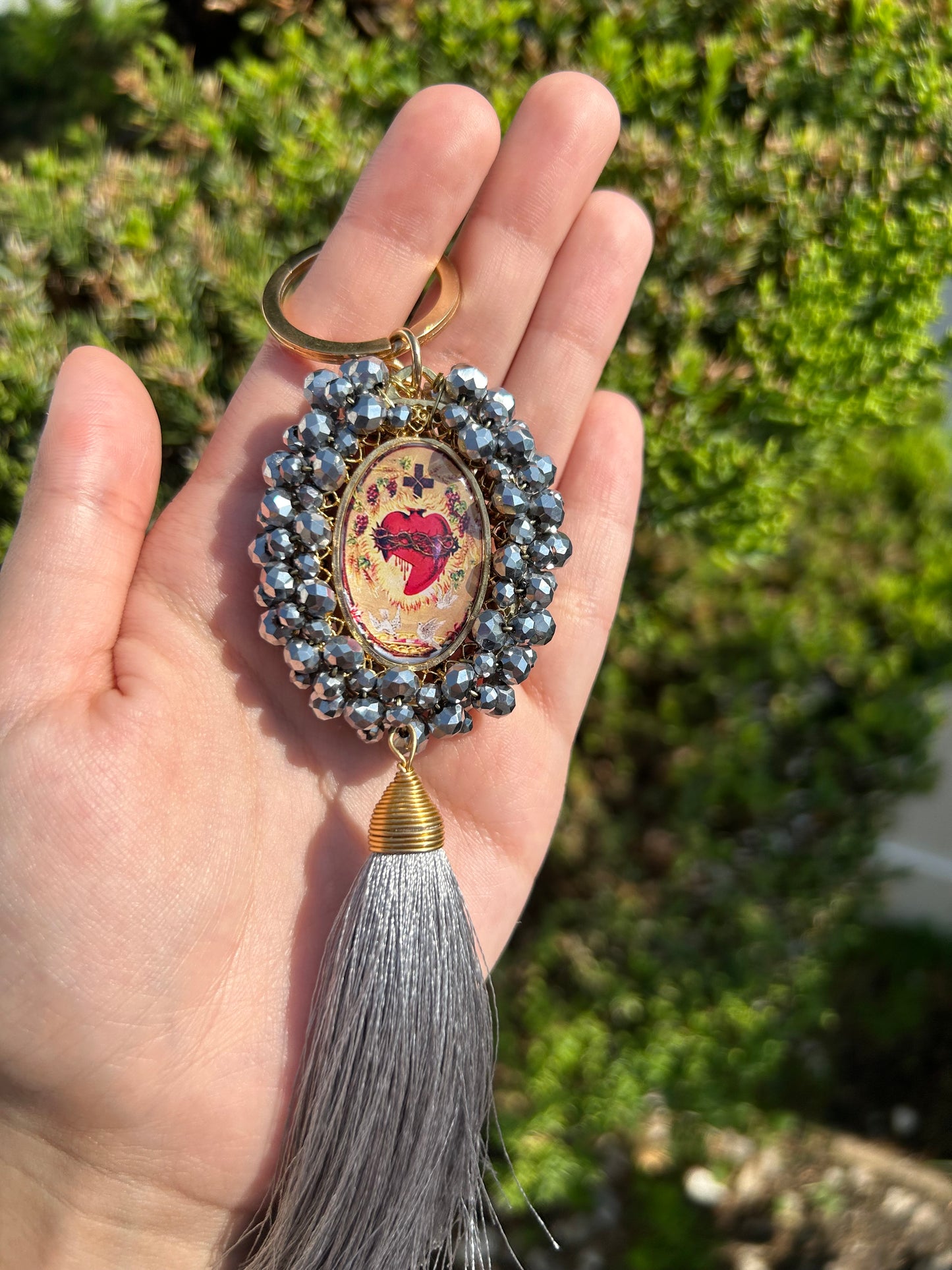 Religious Tassel Double-Sided Keychains