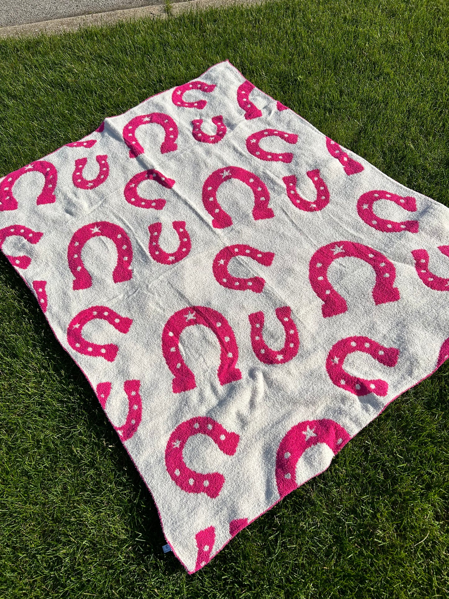Double Sided Horseshoe Blanket