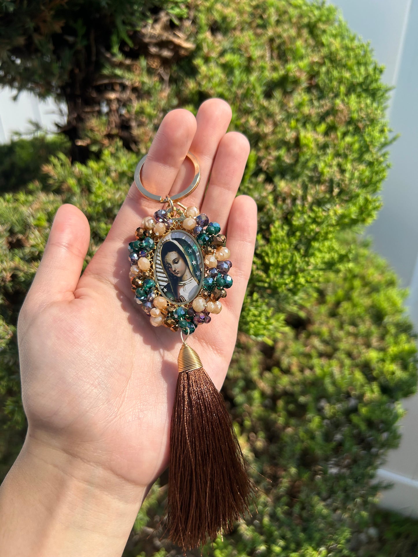 Religious Tassel Double-Sided Keychains