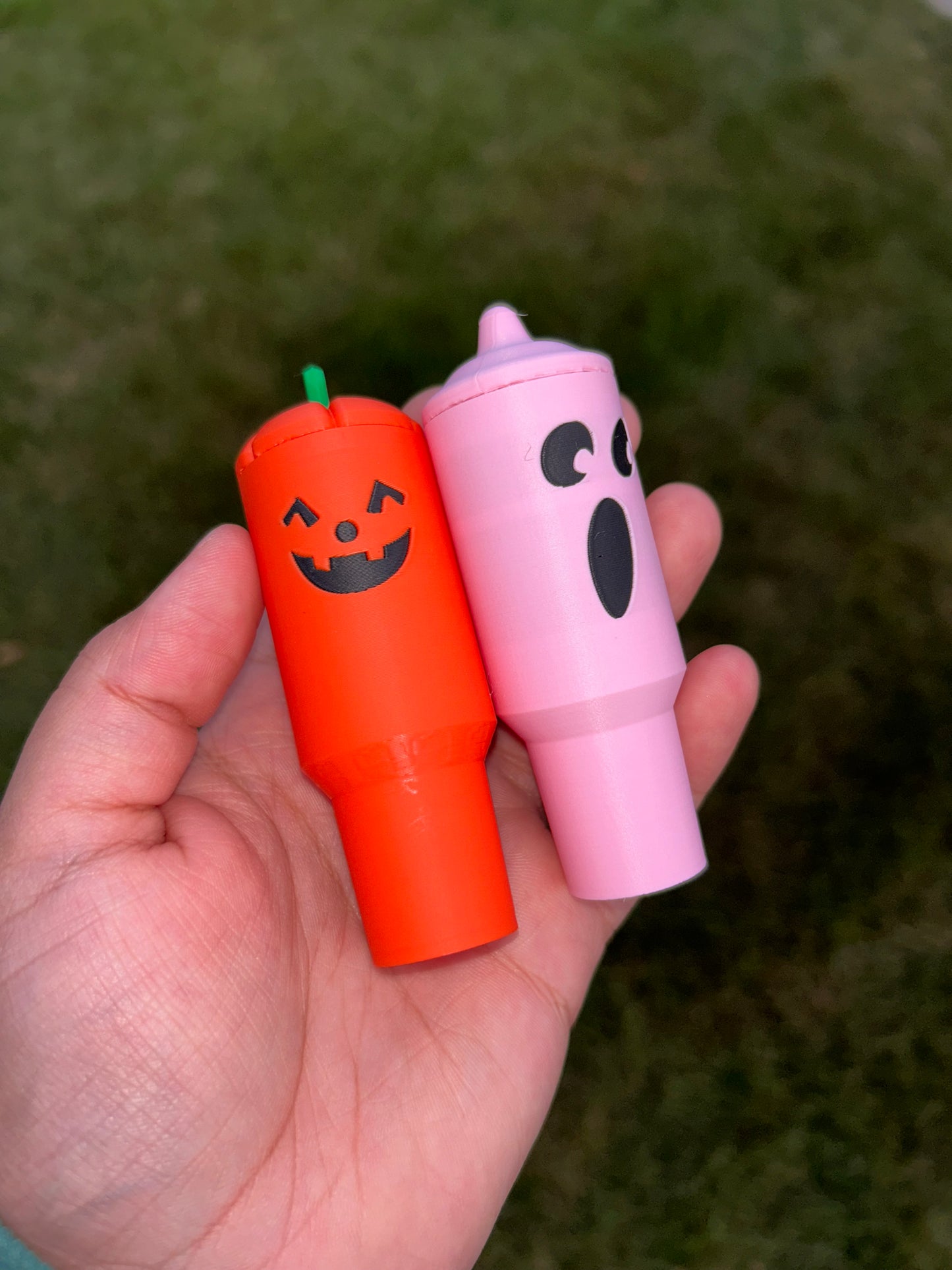 Halloween Cup Chapstick Holder Keychain