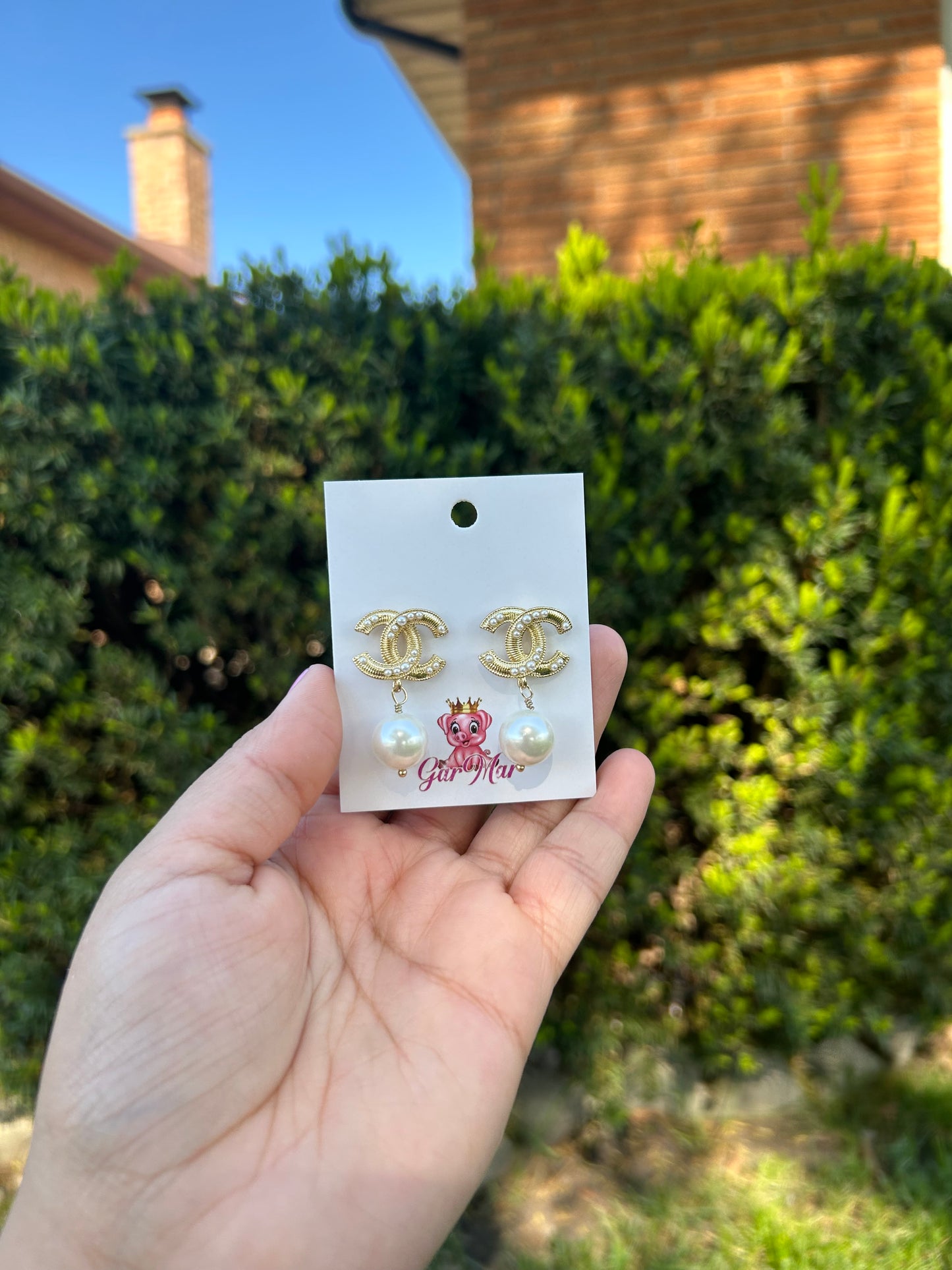 Gold Cici Pearl Earrings