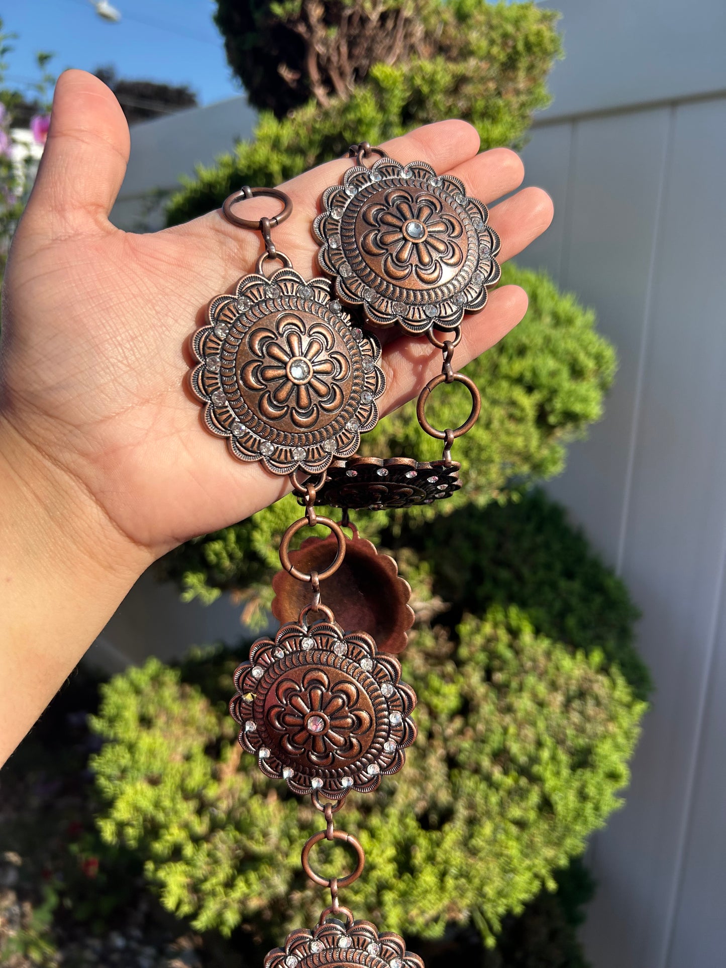 Concho Rhineston Brown Belt