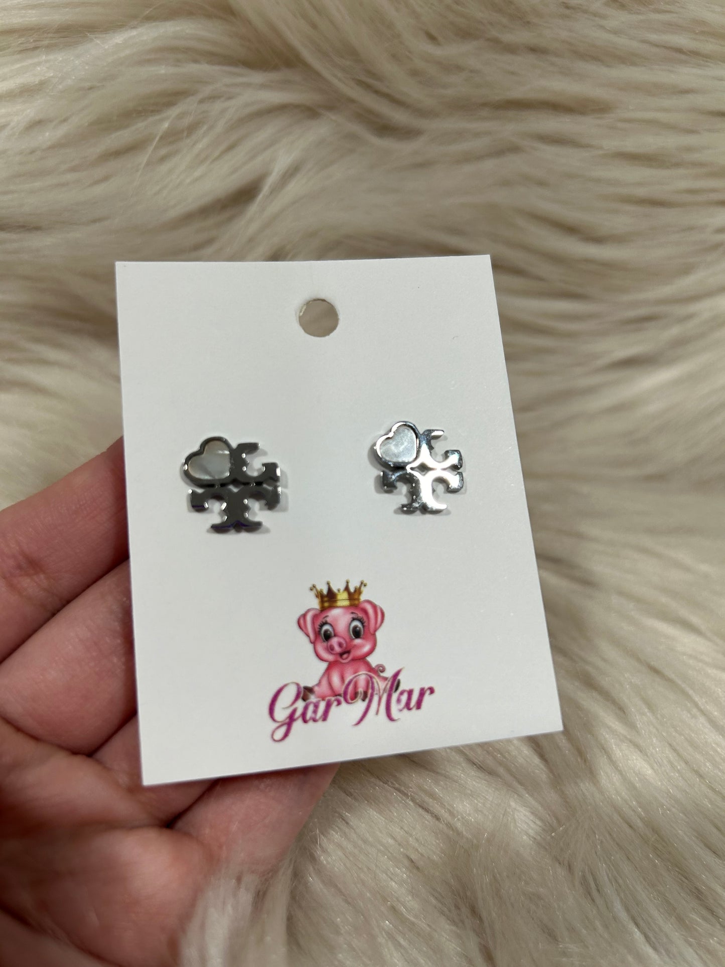 Tiny T’s Studs with Heart