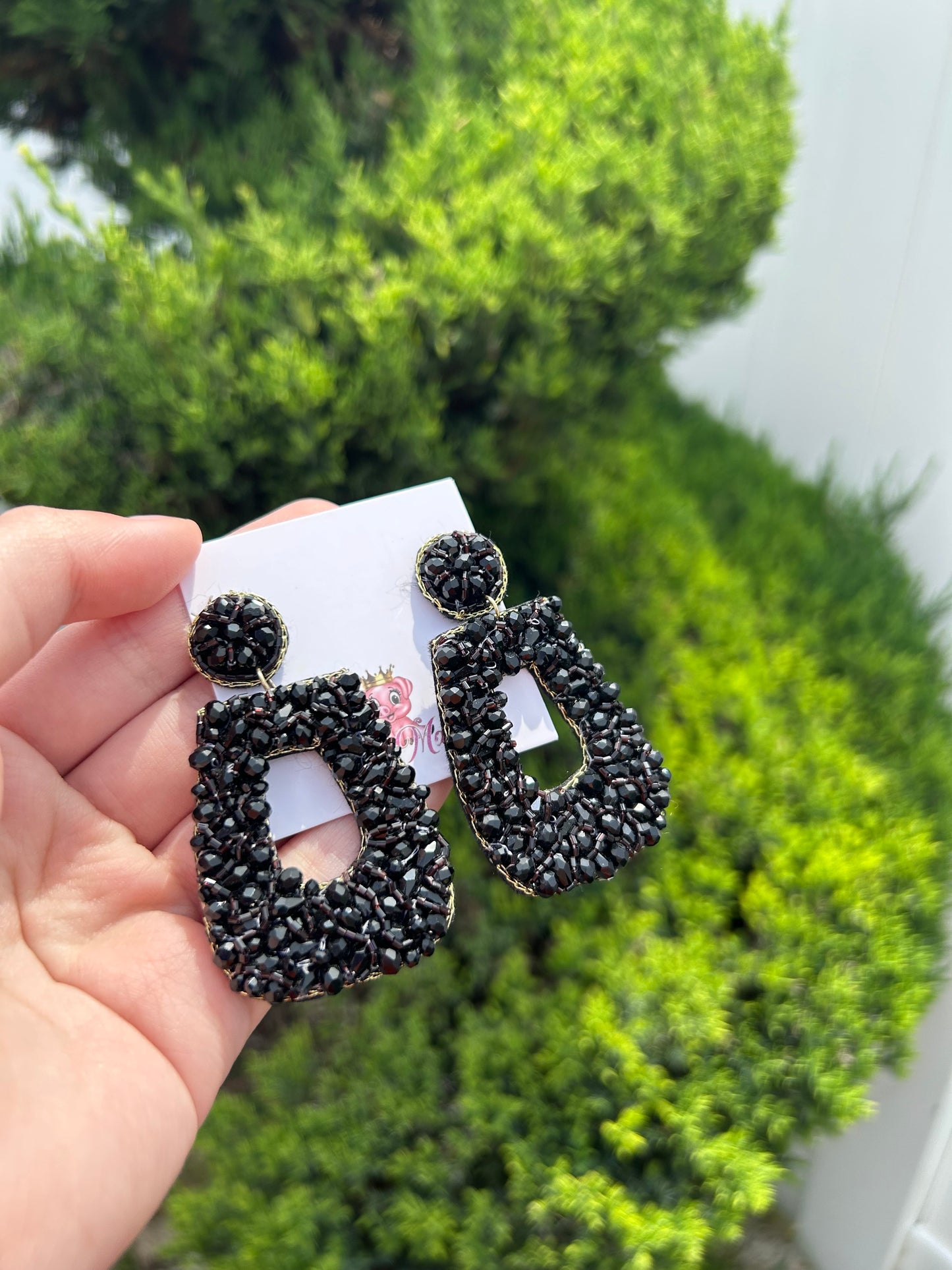 Black Bead Studs
