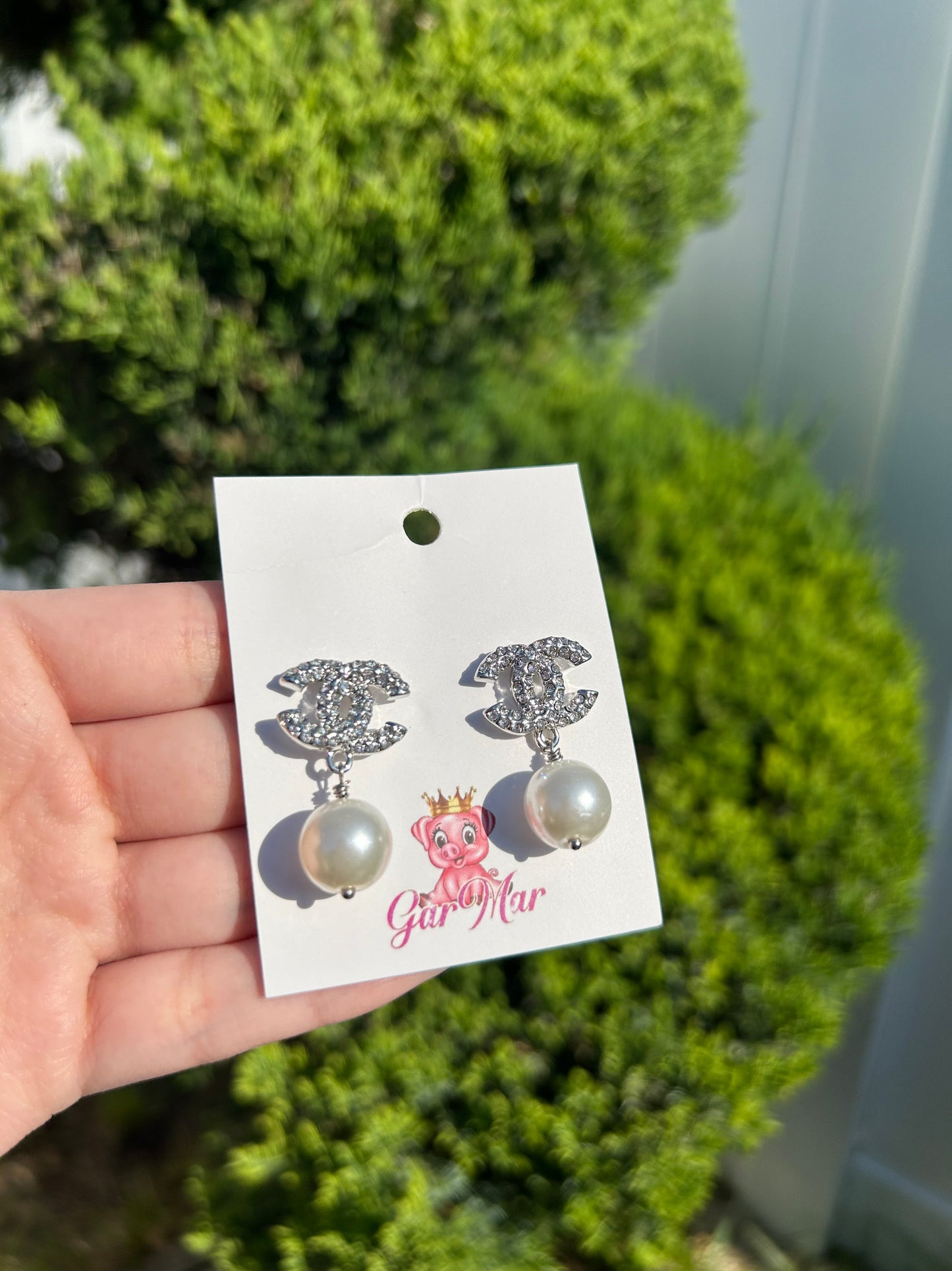 Pearl Dangle Studs