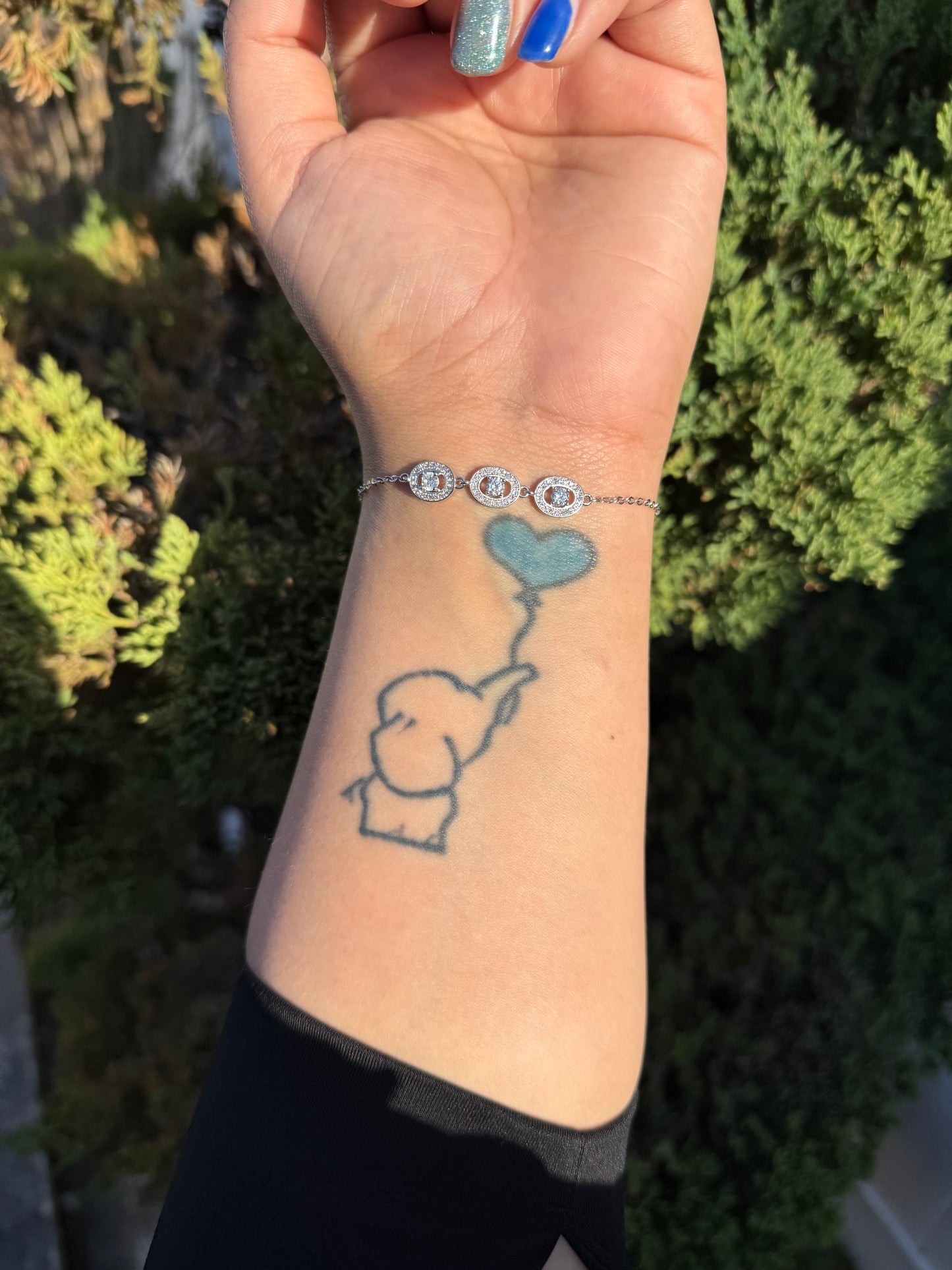 Silver 3 Circle Bracelet