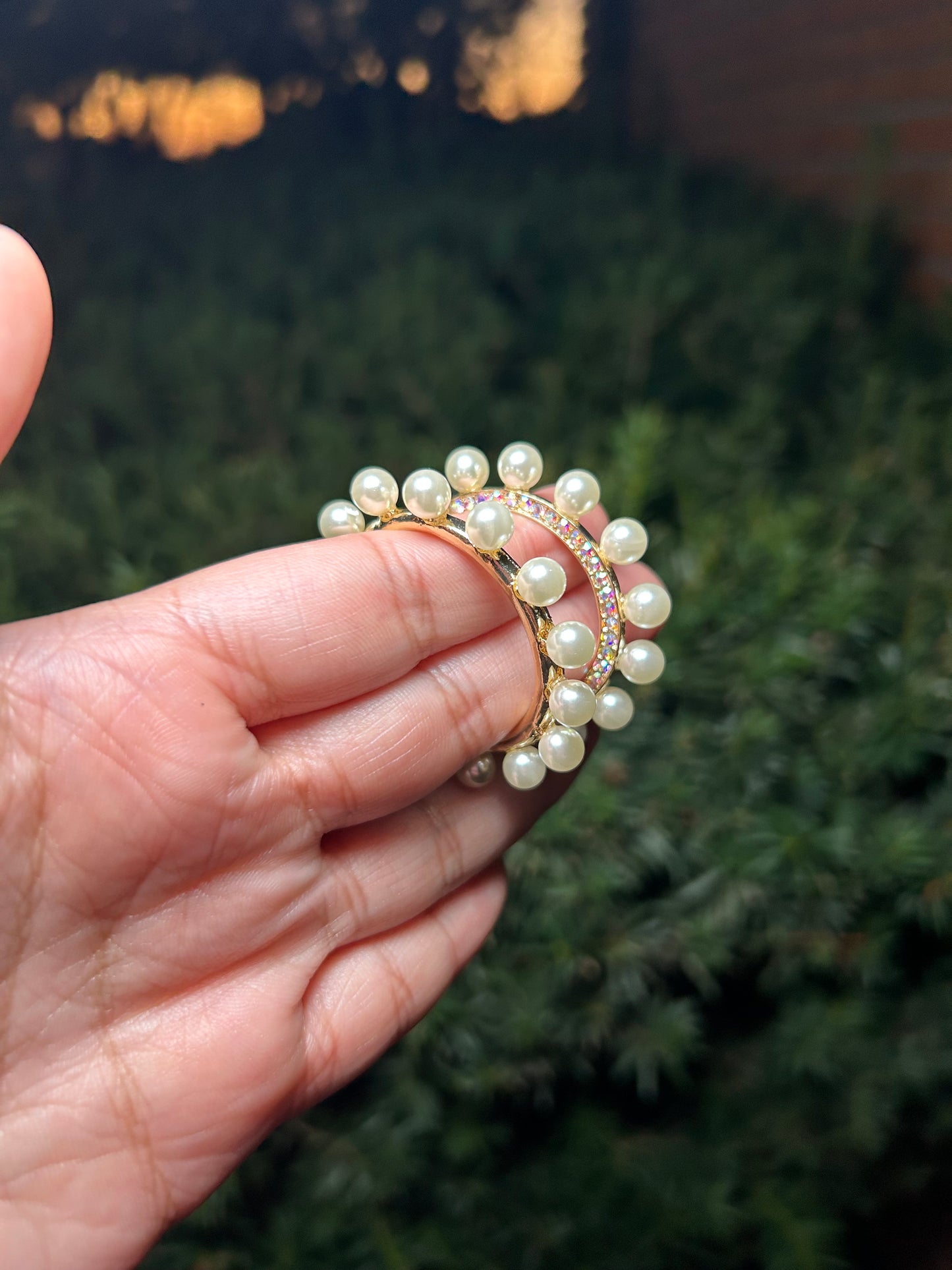 Pearled Hoops