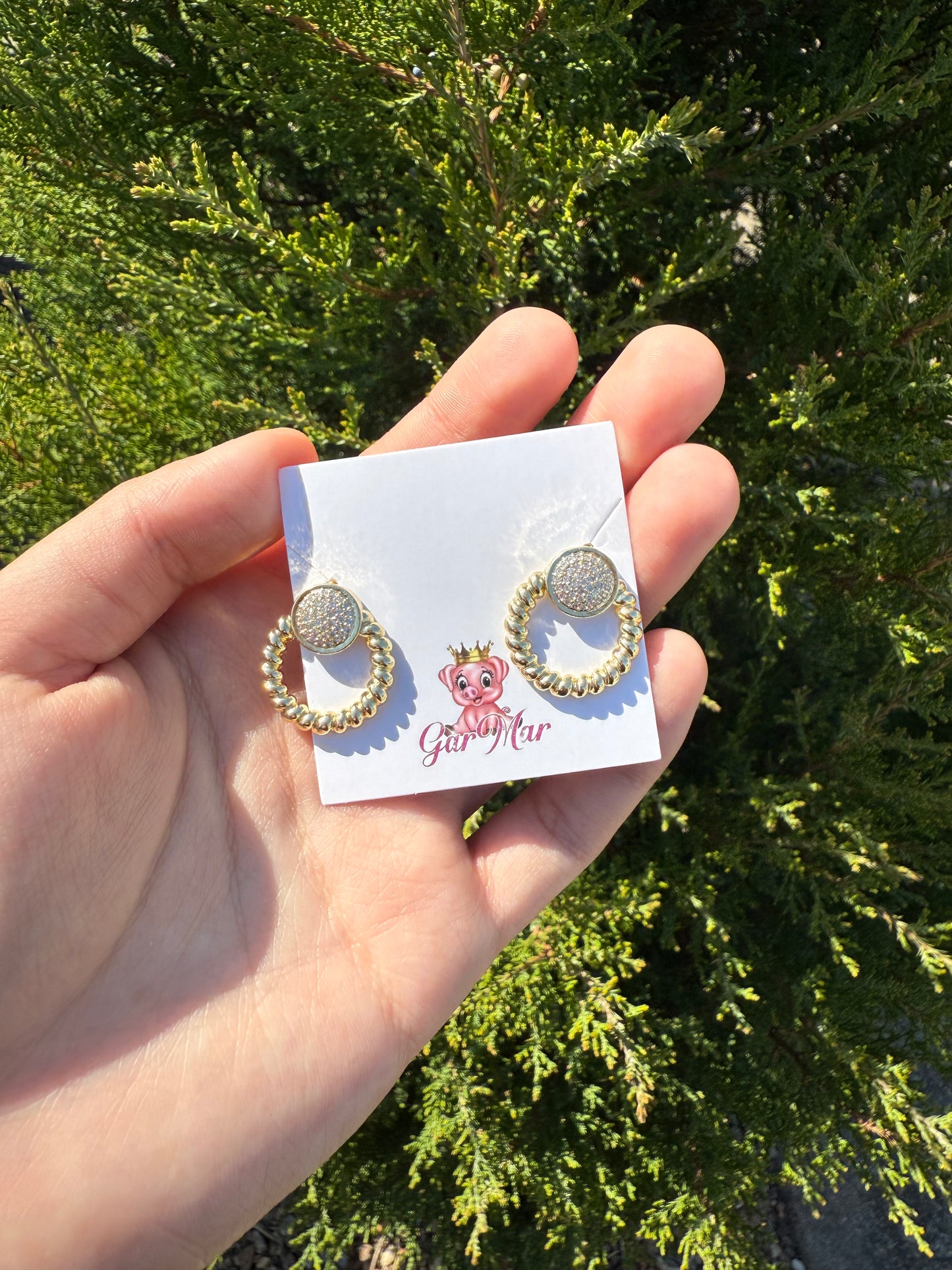 Gold Double Studs