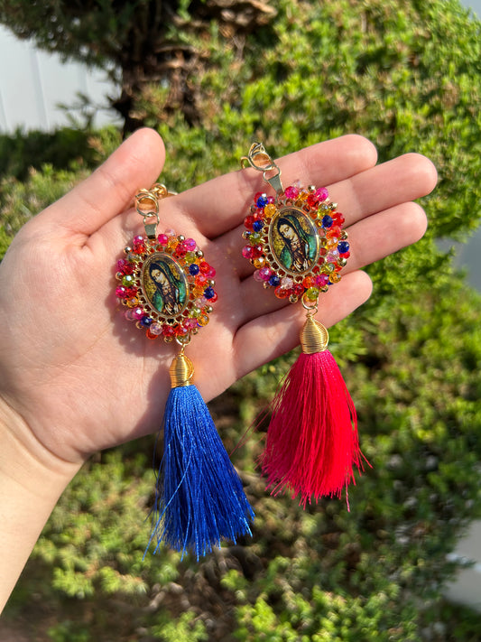 Virgencita Multi Tassel Keychain