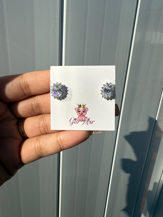 925 Silver Spiked Flower Studs