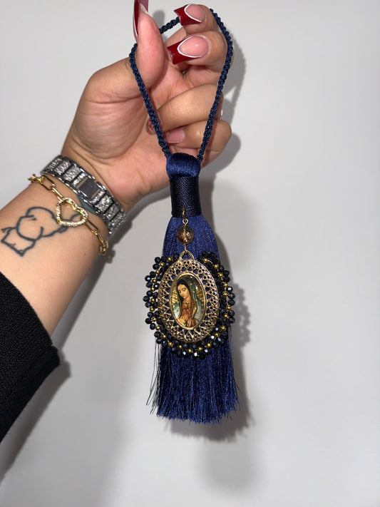 Blue Virgen Home Tassel Bendición