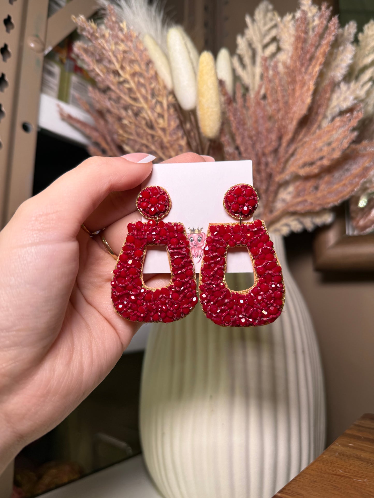 Beaded Statement Studs