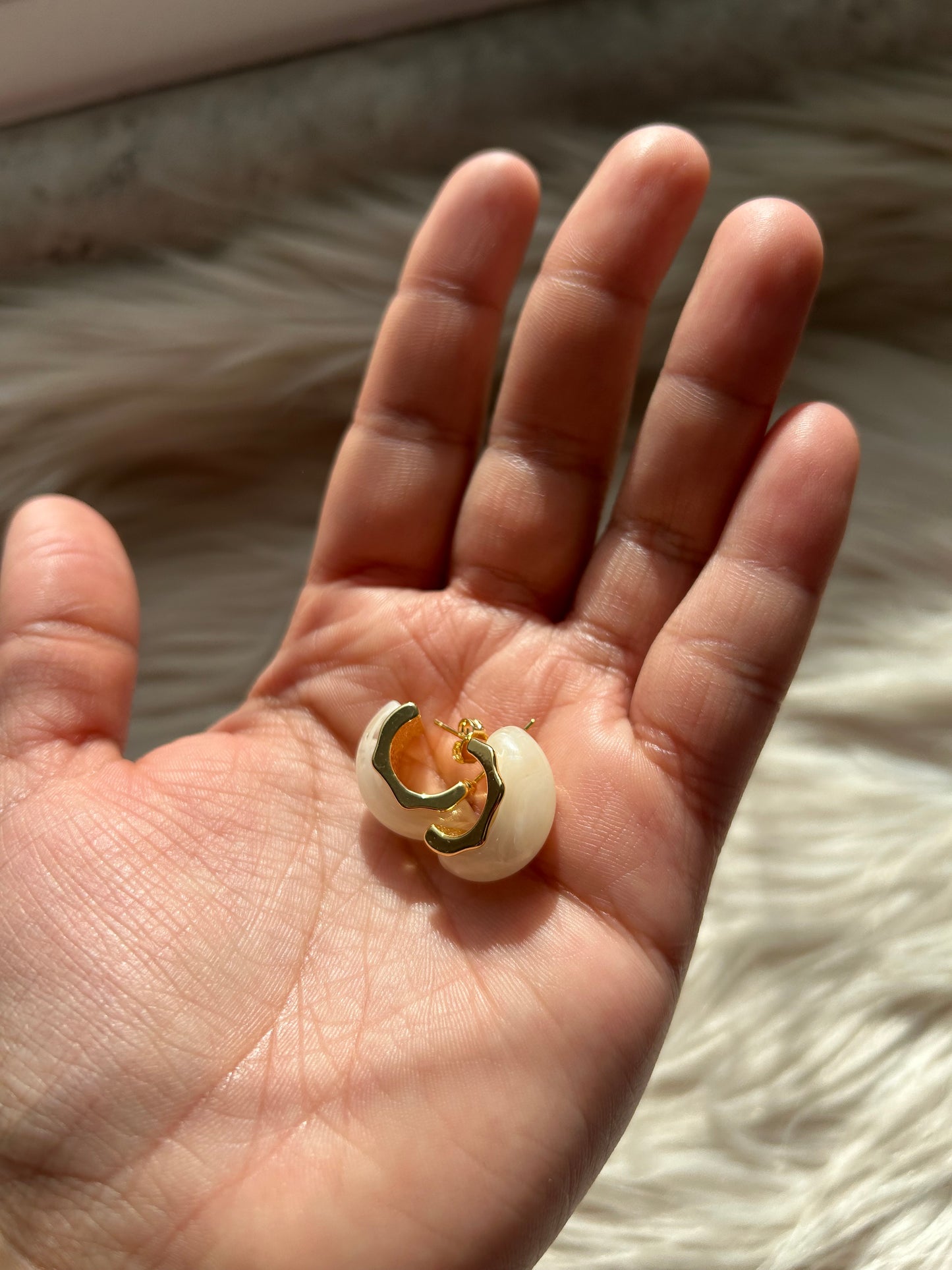 Marble Cuff Hoops (Small)