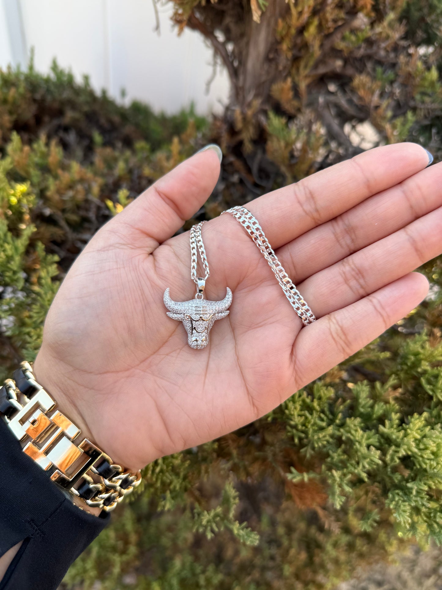 925 Silver Bull Necklace