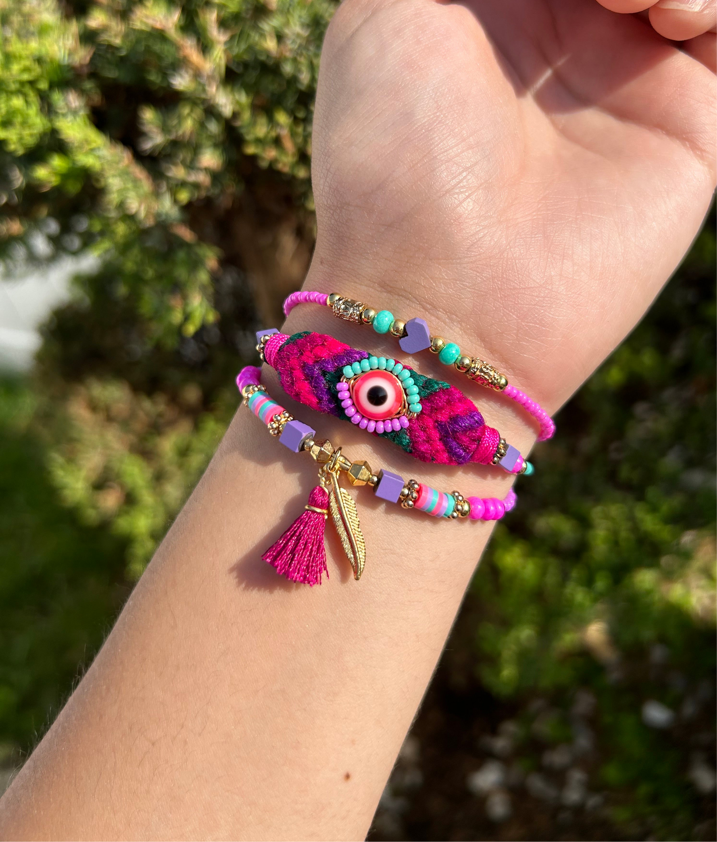 Ojito Multi Embroidered Bracelet
