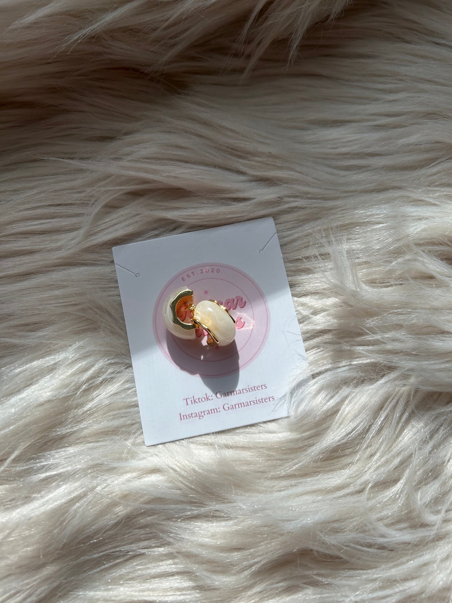 Marble Cuff Hoops (Small)