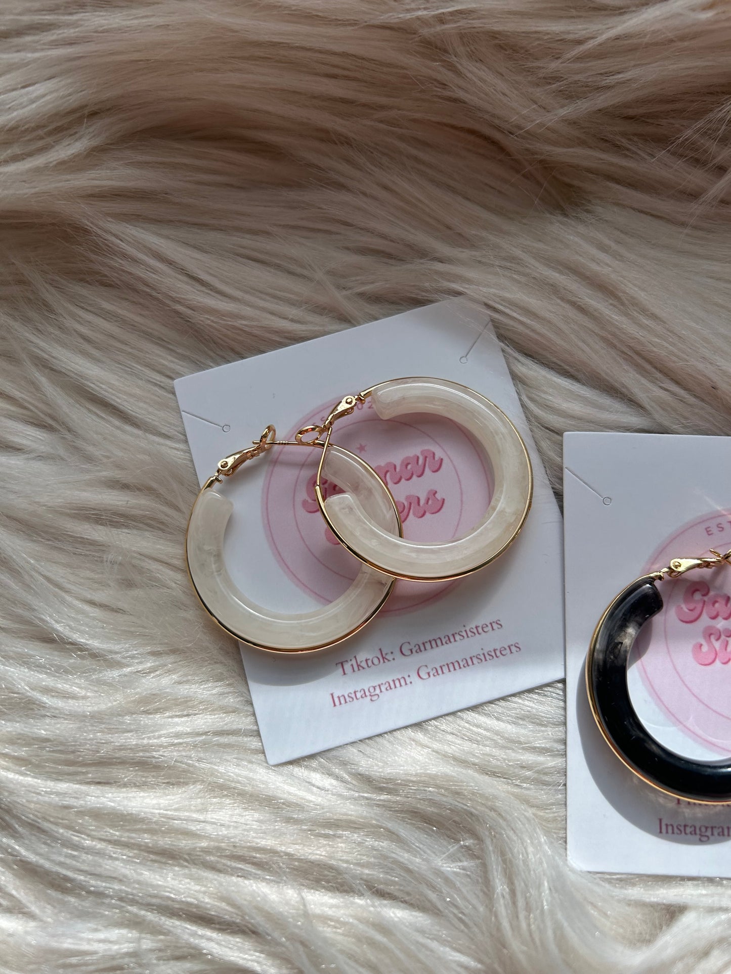 Marble Circle Hoops